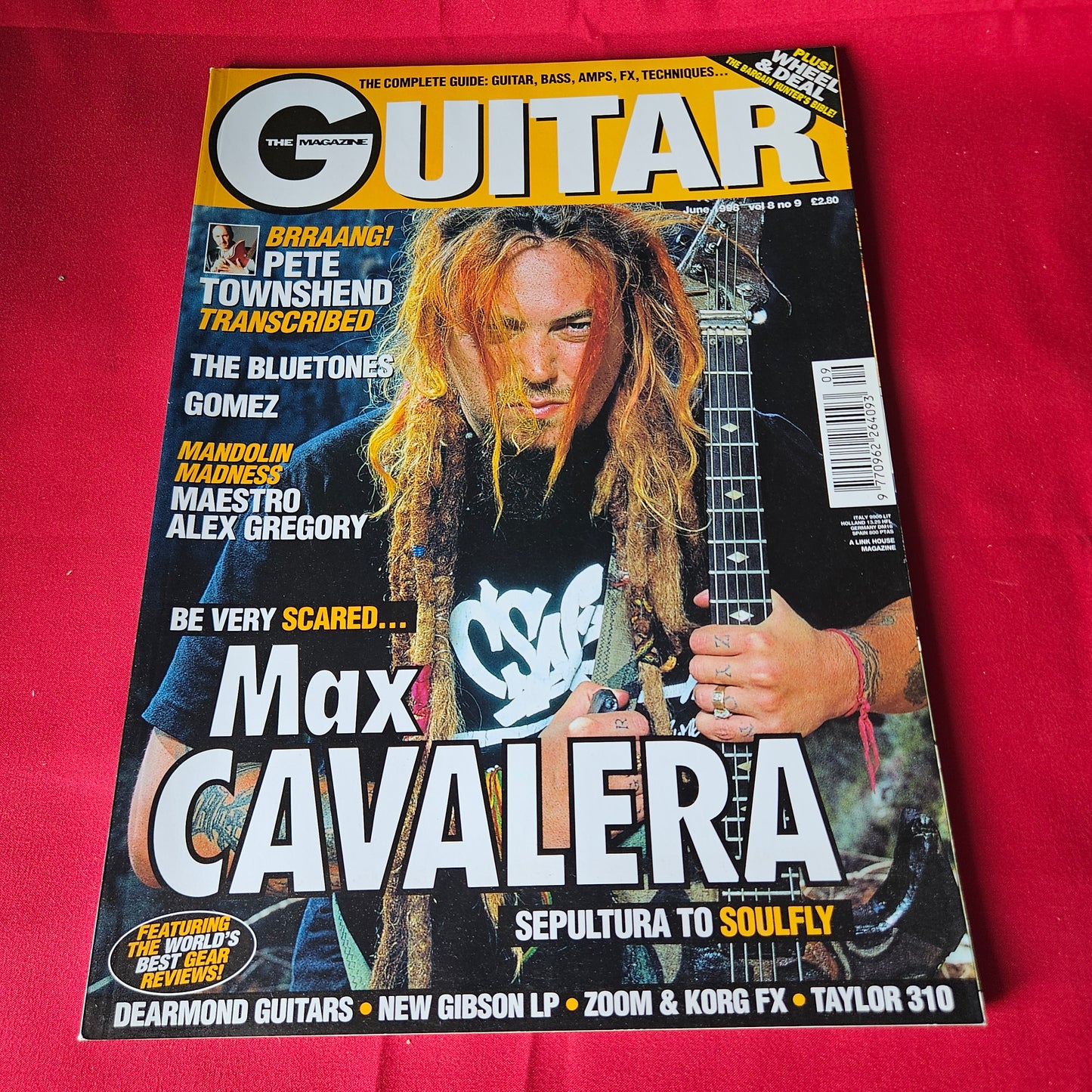 The Guitar Magazine June 1998 Max Cavalera Sepultura Pete Townshend Bluetones 1457