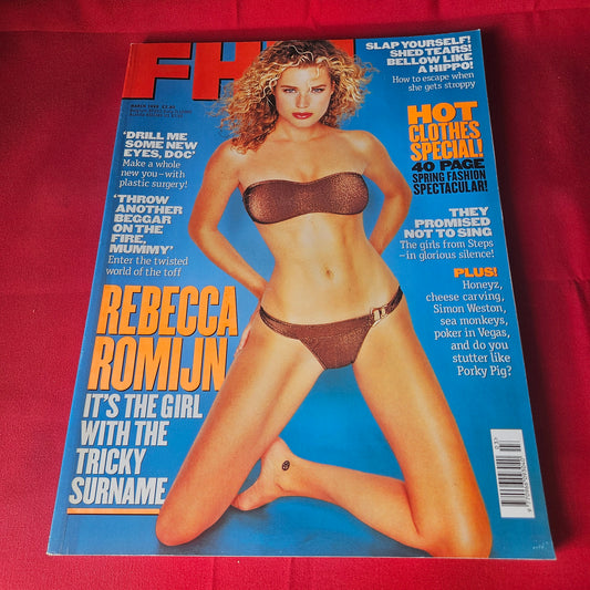 FHM Magazine March 1999 Issue 110 Rebecca Romijn Honeyz Steps SKU 1458