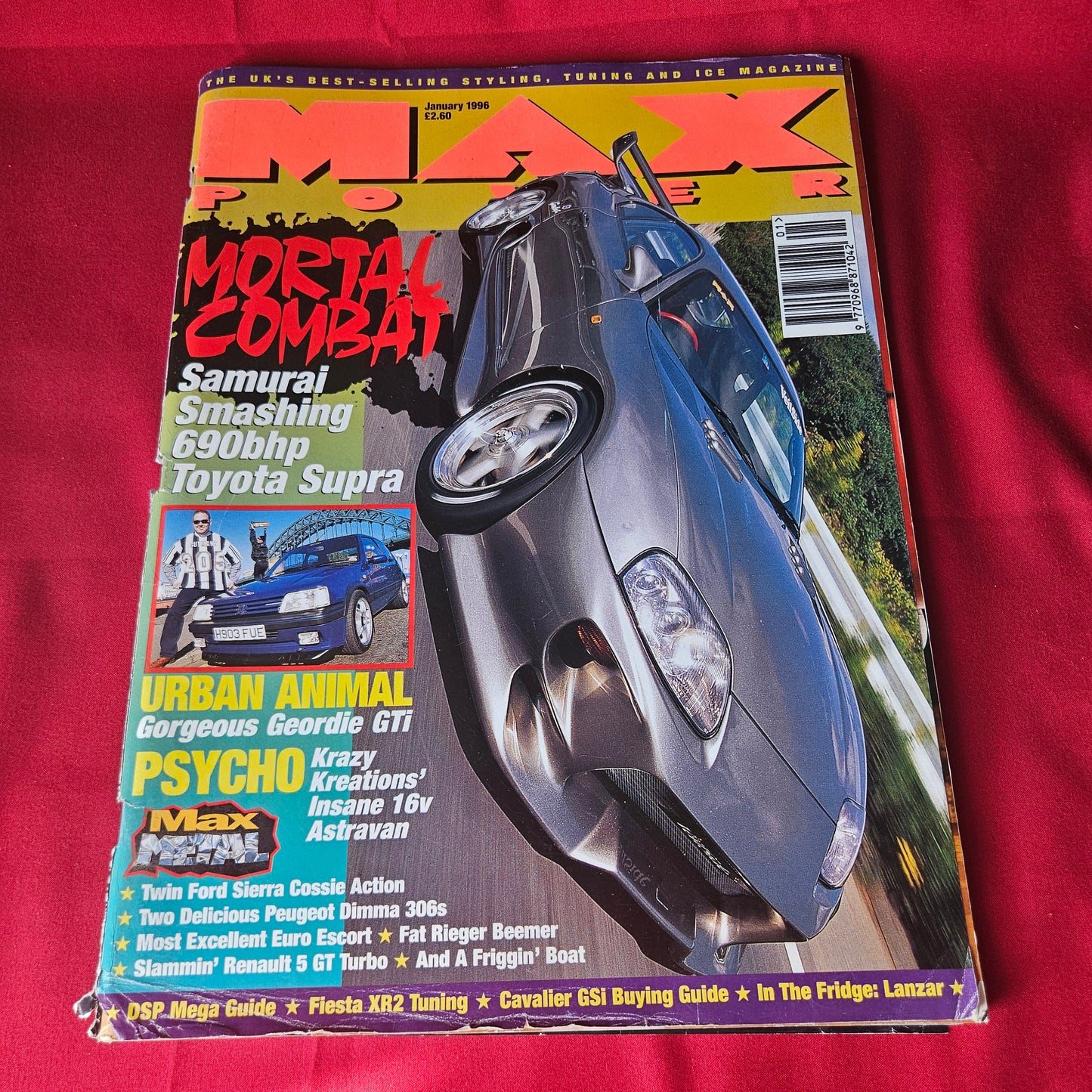 Max Power Magazine January 1996 Toyota Supra 690bhp Rieger BMW Renault 5 GT SKU 1459