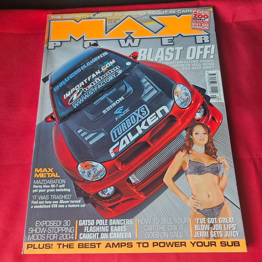 Max Power Magazine March 2004 Subaru Impreza Mazda RX-7 Honda Integra SKU 1459