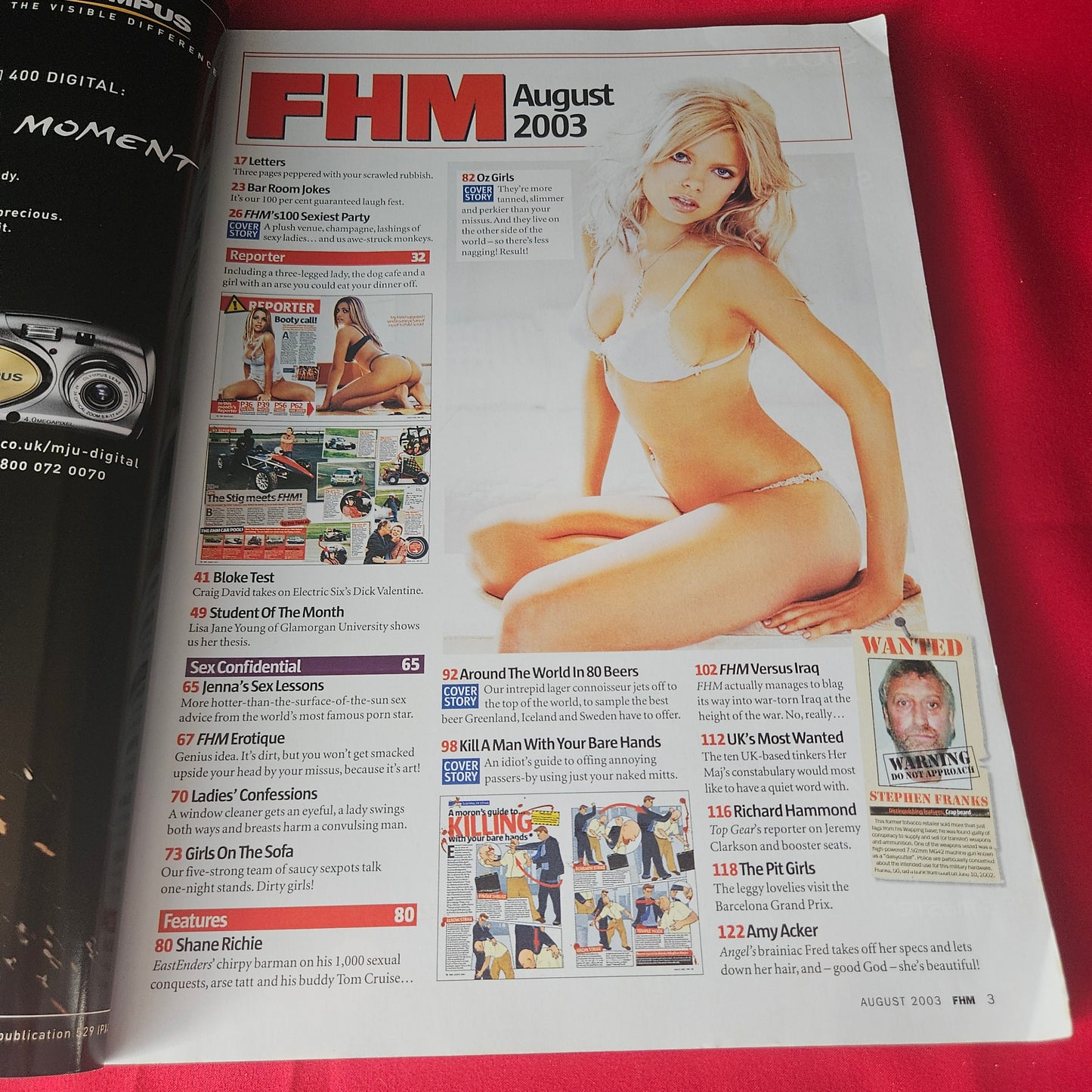 FHM Magazine August 2003 Rare Jordan Katie Price Rachel Stevens Myleene Klass