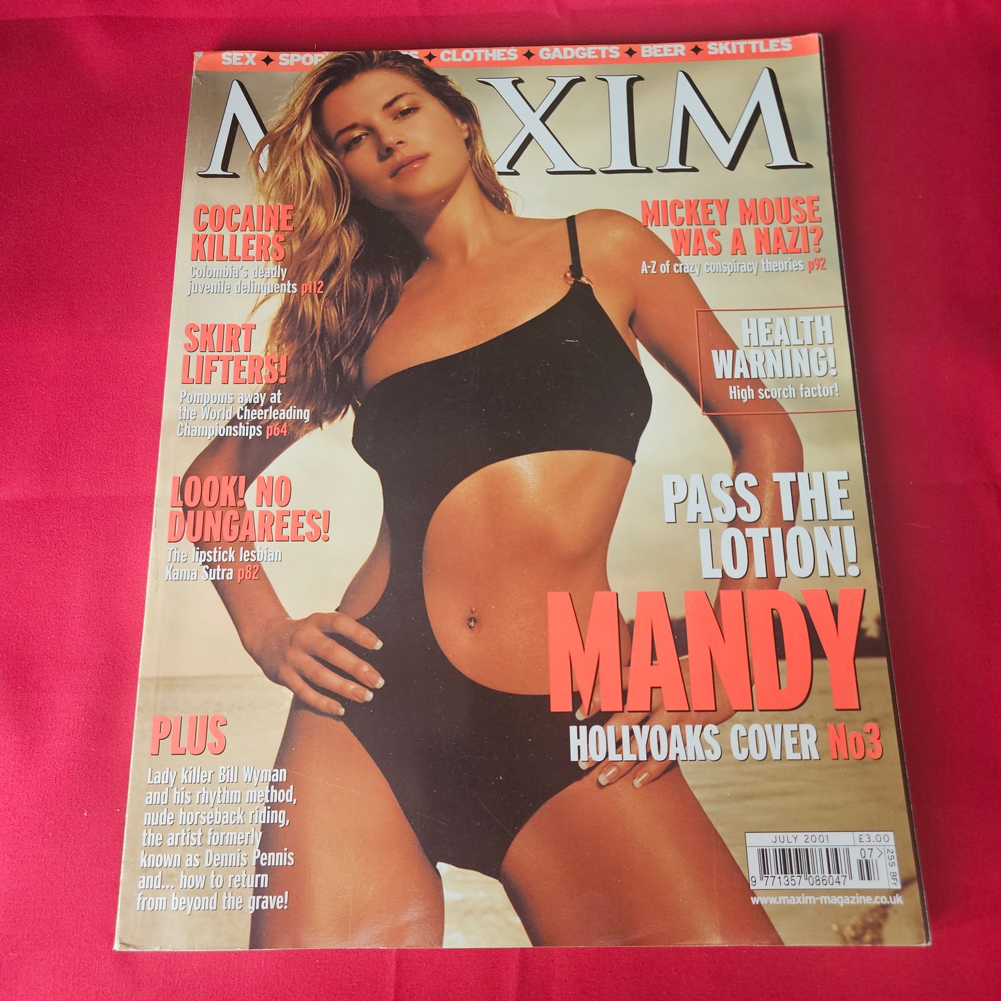 Maxim Magazine July 2001 Rare Mandy Hollaway Cover Bill Wyman (1461