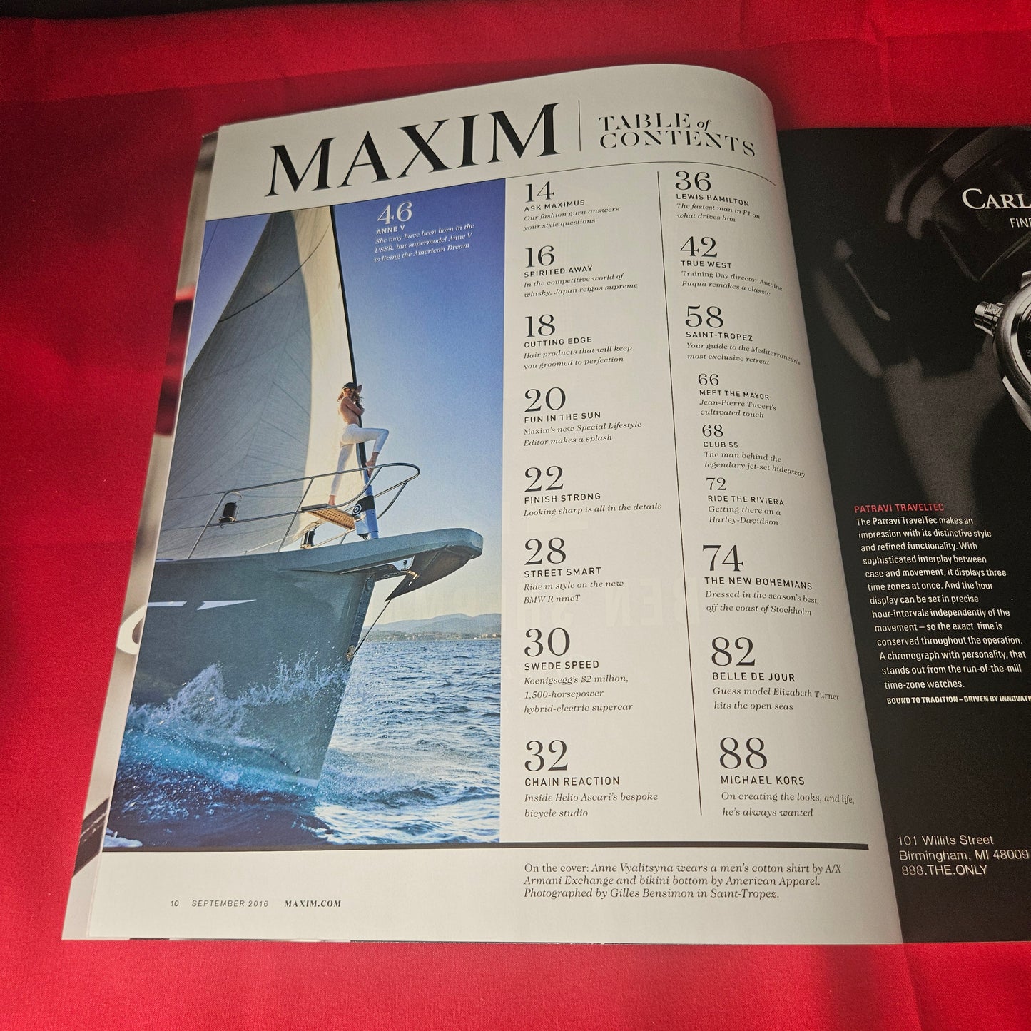 Maxim Magazine September 2016 Rare Anne V Alessandra Ambrosio Lewis Hamilton (1461)