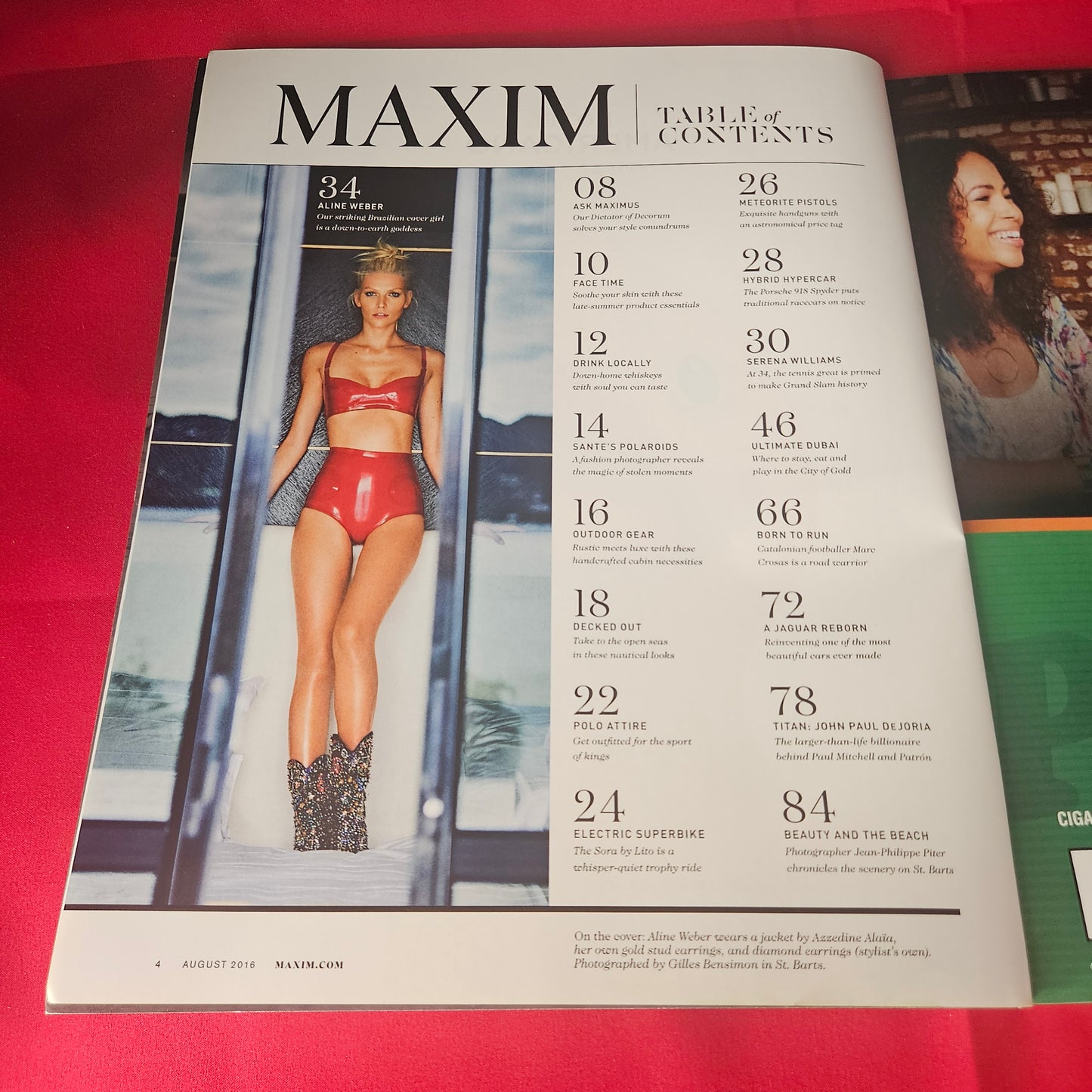 Maxim Magazine August 2016 Rare Aline Weber Serena Williams (1461)