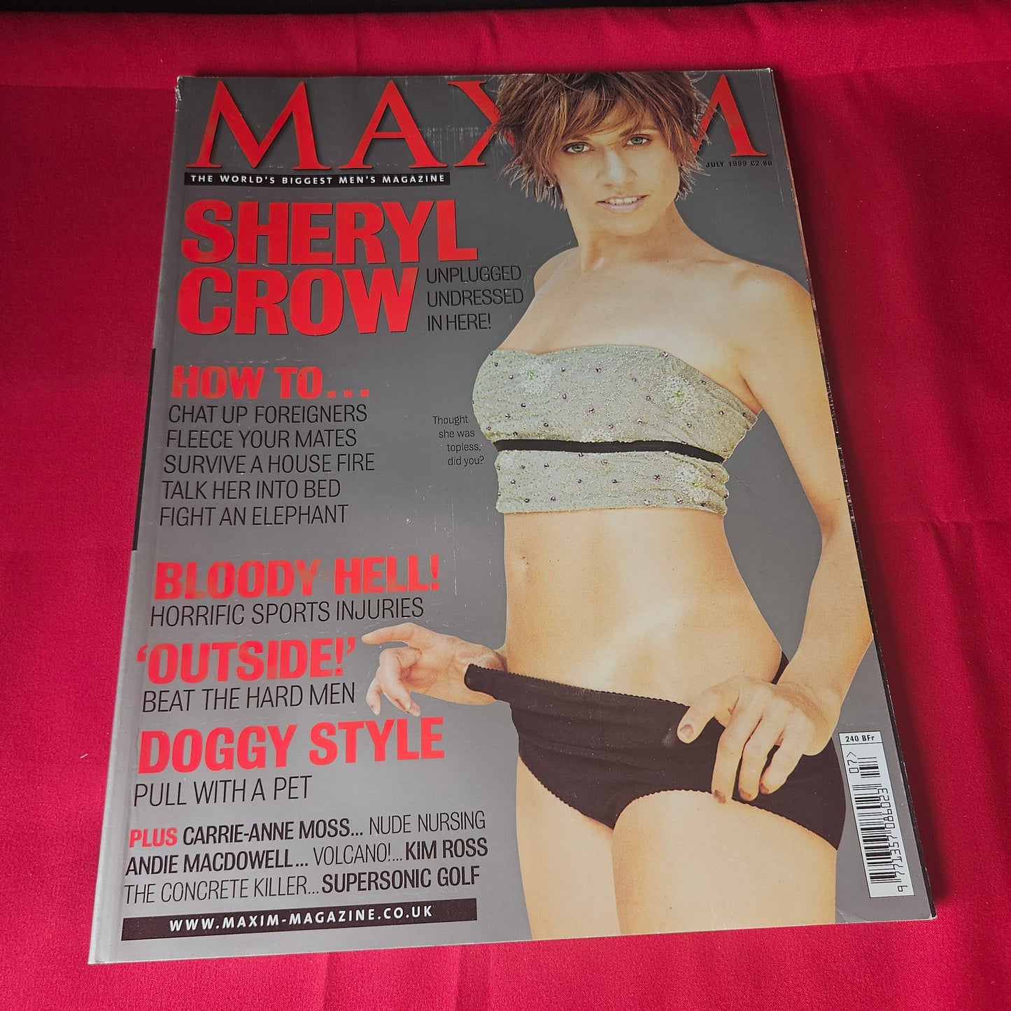 Maxim Magazine July 1999 Rare Sheryl Crow Carrie-Anne Moss Kim Ross (1461)