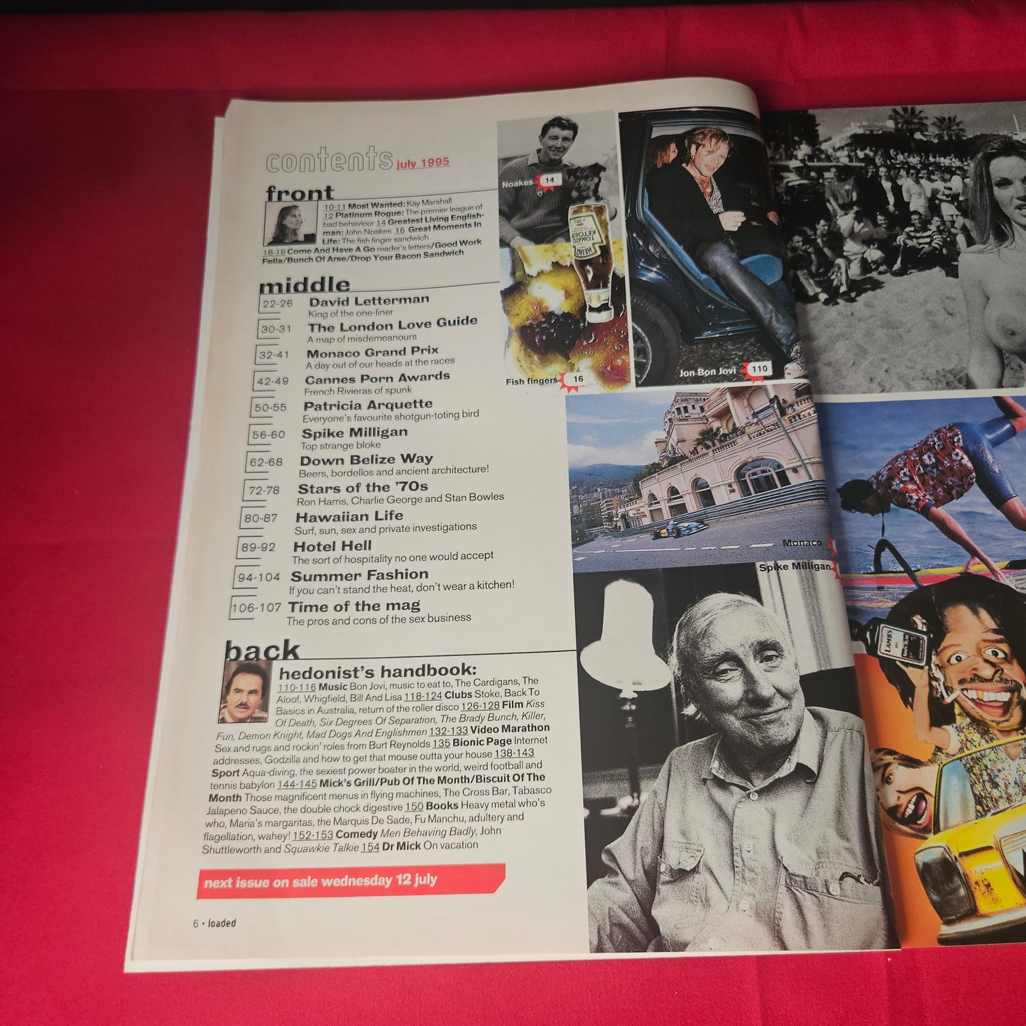 Loaded Magazine July 1995 David Letterman Jon Bon Jovi Patricia Arquette SKU 1462