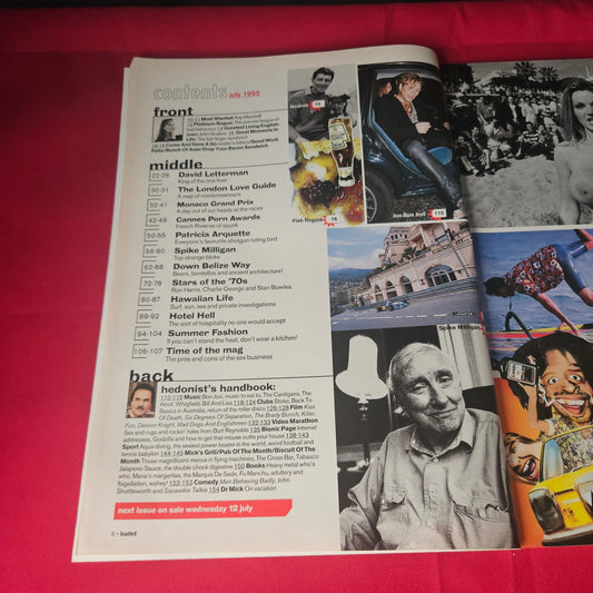 Loaded Magazine July 1995 David Letterman Jon Bon Jovi Patricia Arquette SKU 1462