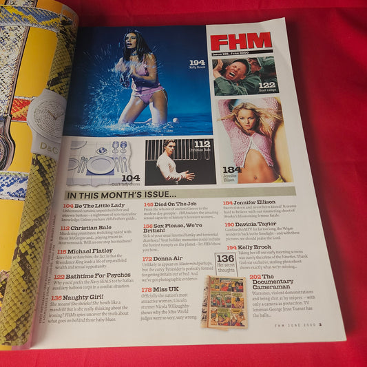 FHM Magazine June 2000 Kelly Brook Christian Bale George Best SKU 1463