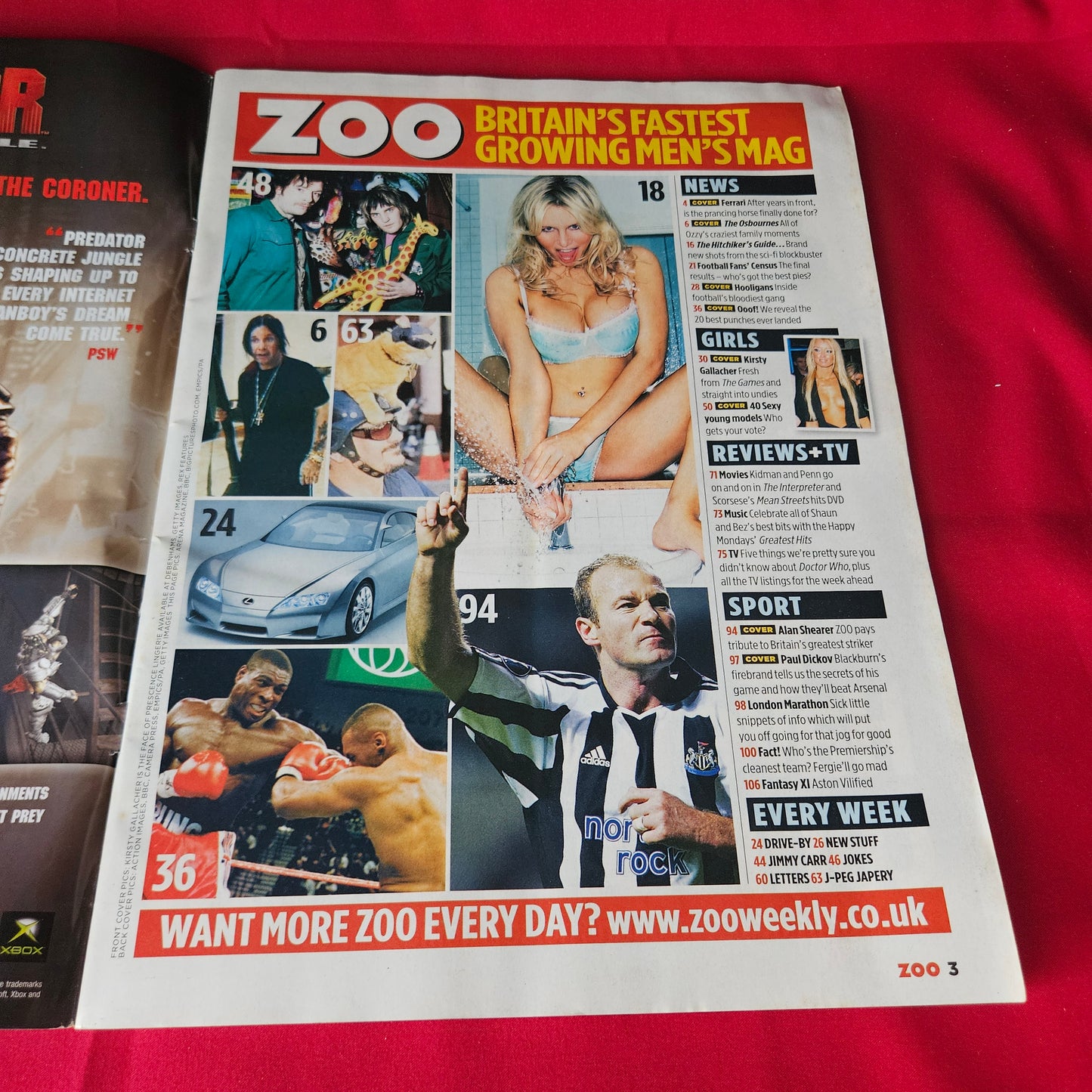Zoo Magazine 15-21 April 2005 Kirsty Gallagher Ozzy Osbourne Alan Shearer 1464