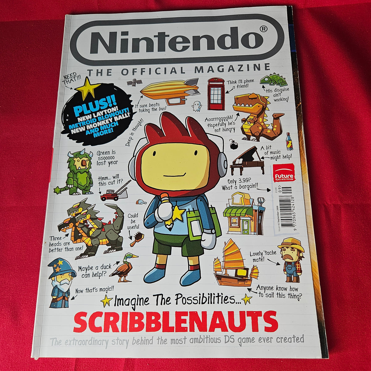 Official Nintendo Magazine September 2009 Scribblenauts Metroid Prime Layton SKU 1467