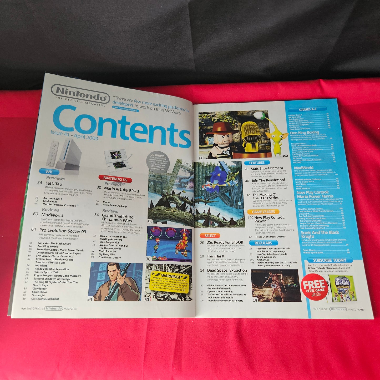 Official Nintendo Magazine April 2009 GTA Chinatown Wars Mario Luigi SKU 1467