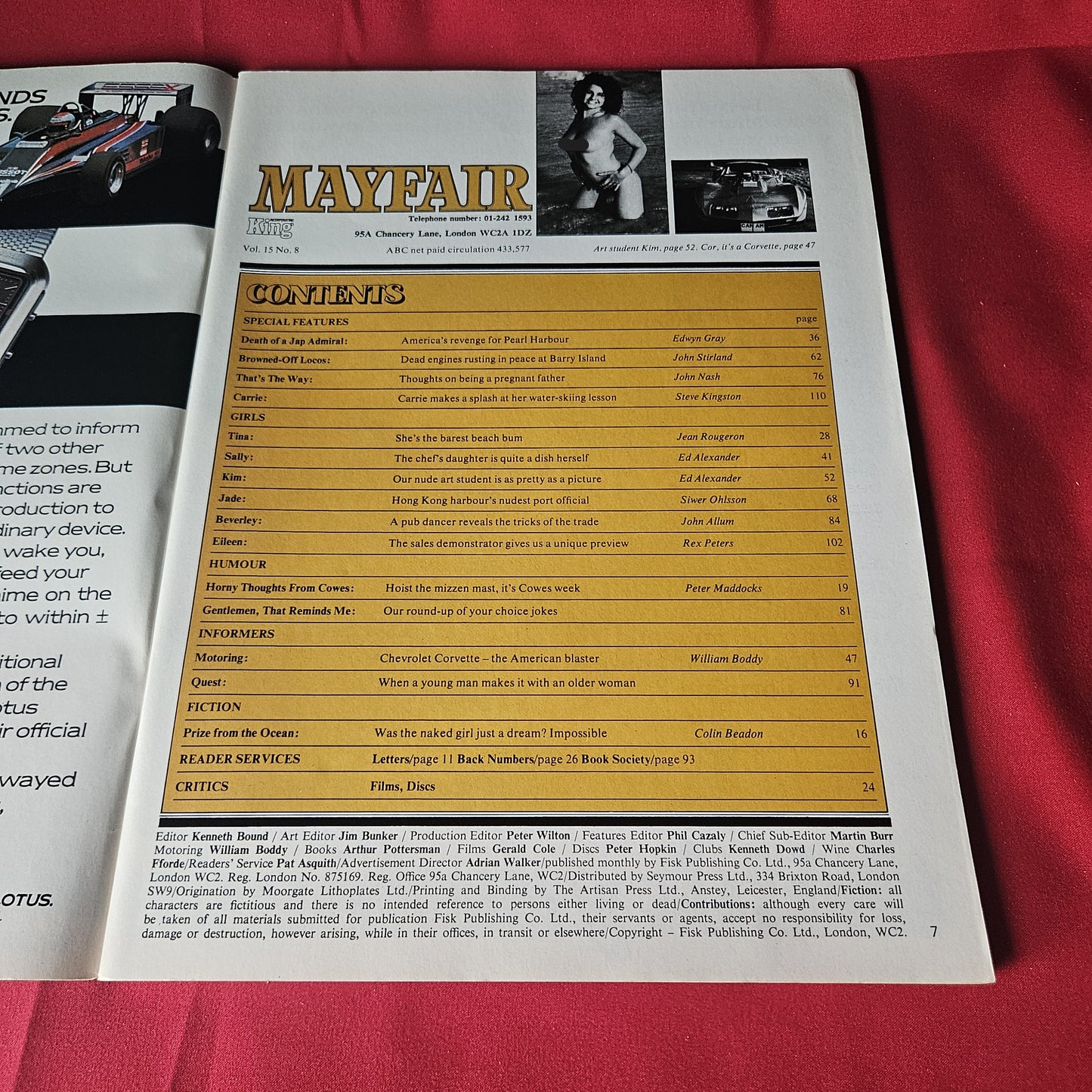 Mayfair Magazine Vol 15 No 8 Tina Sally Kim Jade Beverley Eileen SKU 1469