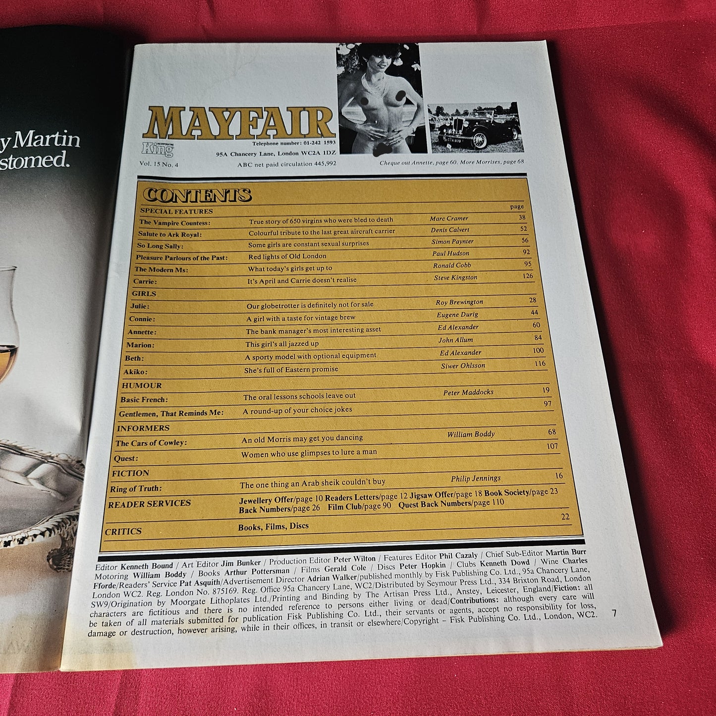 Mayfair Magazine Vol 15 No 4 Springtime Special Annette Julie Marion Beth Akiko SKU 1469