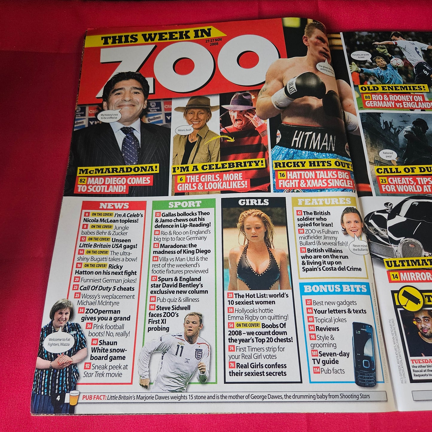 ZOO Magazine 21-27 November 2008 Nicola McLean Sammy Braddy Alice Goodwin SKU 1471