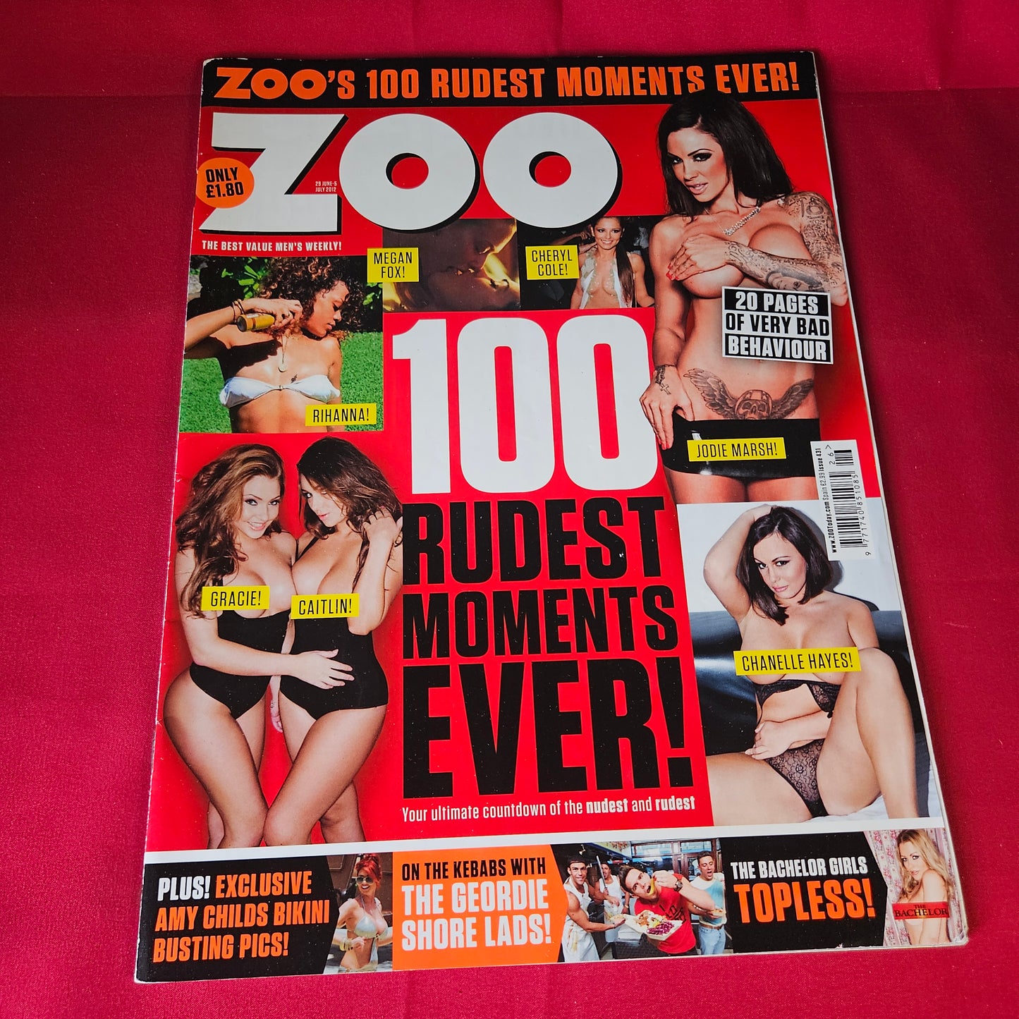 ZOO Magazine 28 June-5 July 2012 Jodie Marsh Rihanna Megan Fox Cheryl Cole SKU 1473