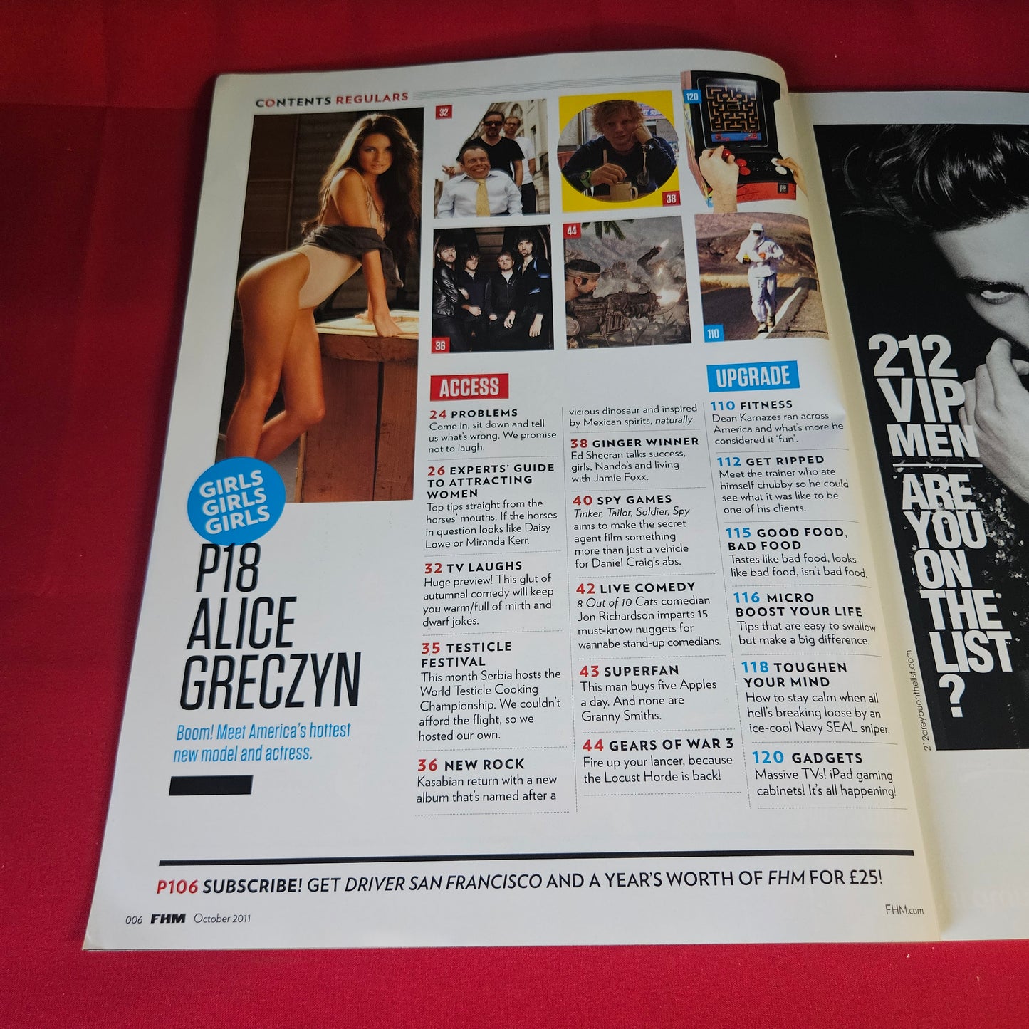 FHM Magazine October 2011 Alexandra Stan Eminem Alice Greczyn Danny McBride SKU 1474