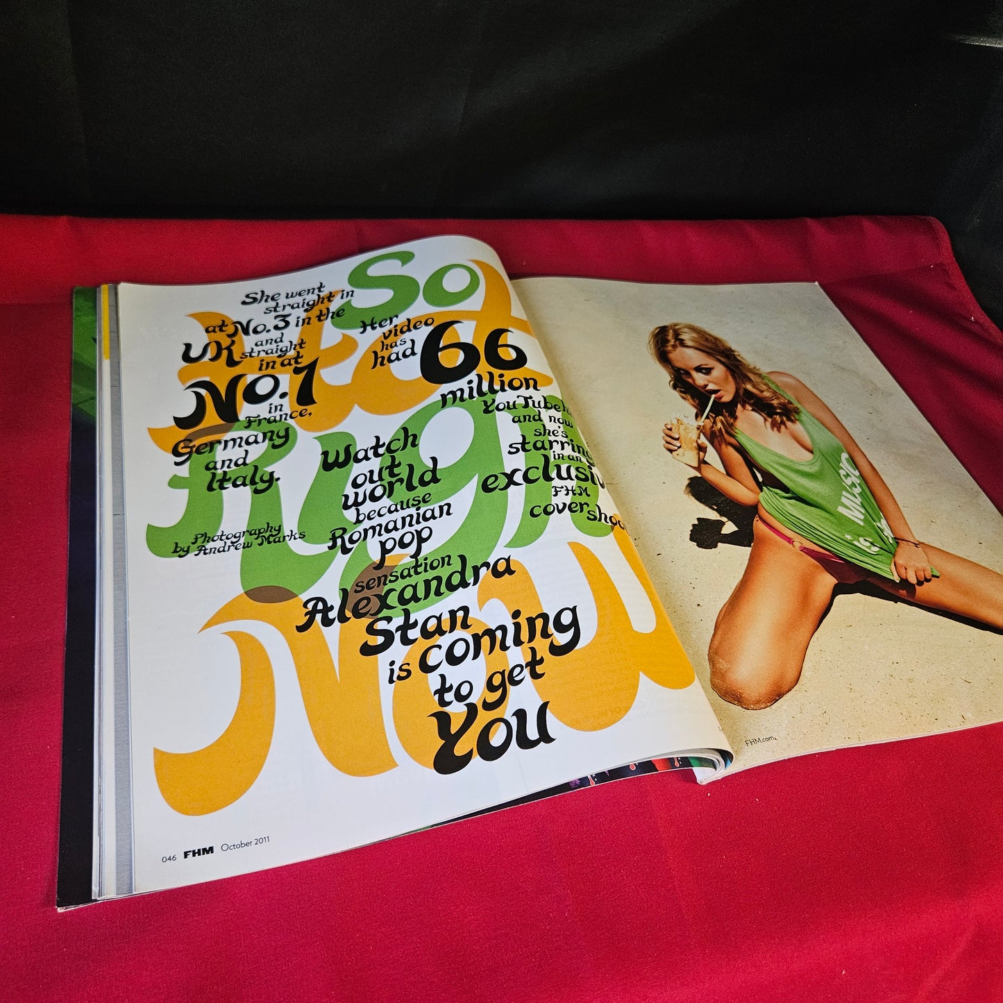 FHM Magazine October 2011 Alexandra Stan Eminem Alice Greczyn Danny McBride SKU 1474