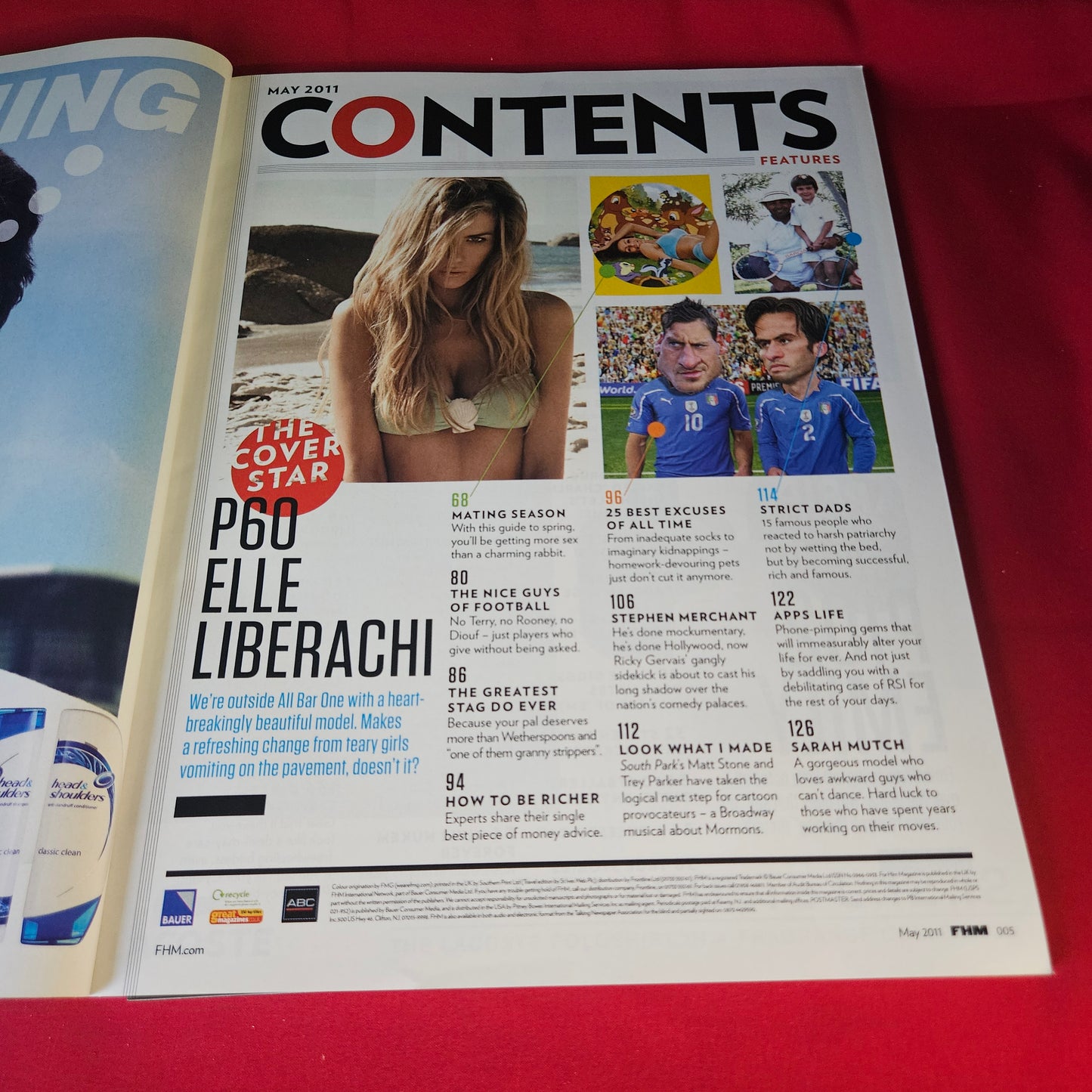 FHM Magazine May 2011 Elle Liberachi Sarah Mutch Summer Glau Annie Cooper SKU 1474