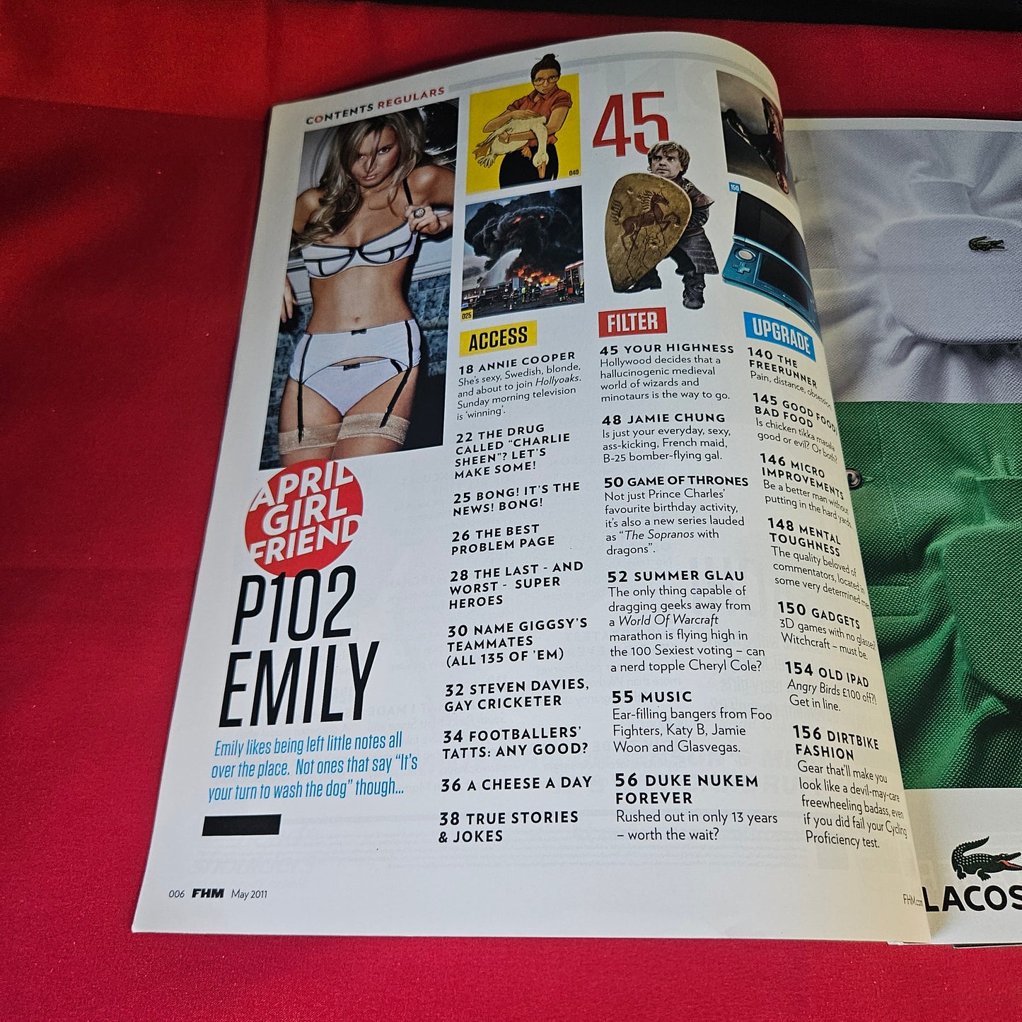 FHM Magazine May 2011 Elle Liberachi Sarah Mutch Summer Glau Annie Cooper SKU 1474