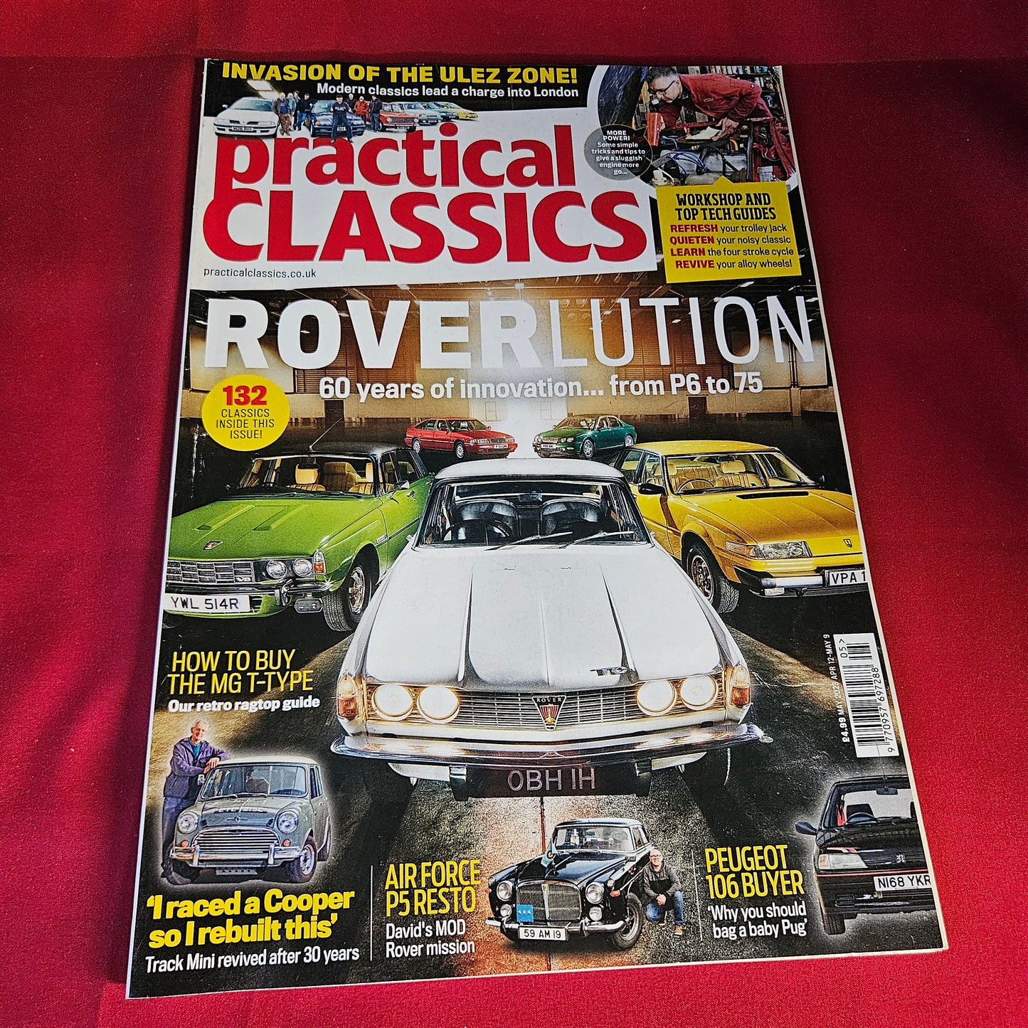 Practical Classics May 2023 Rover P6 P5 Rover 75 MG T-Type Mini Peugeot 106 SKU 1483