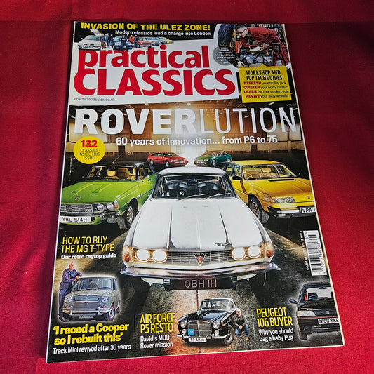 Practical Classics May 2023 Rover P6 P5 Rover 75 MG T-Type Mini Peugeot 106 SKU 1483