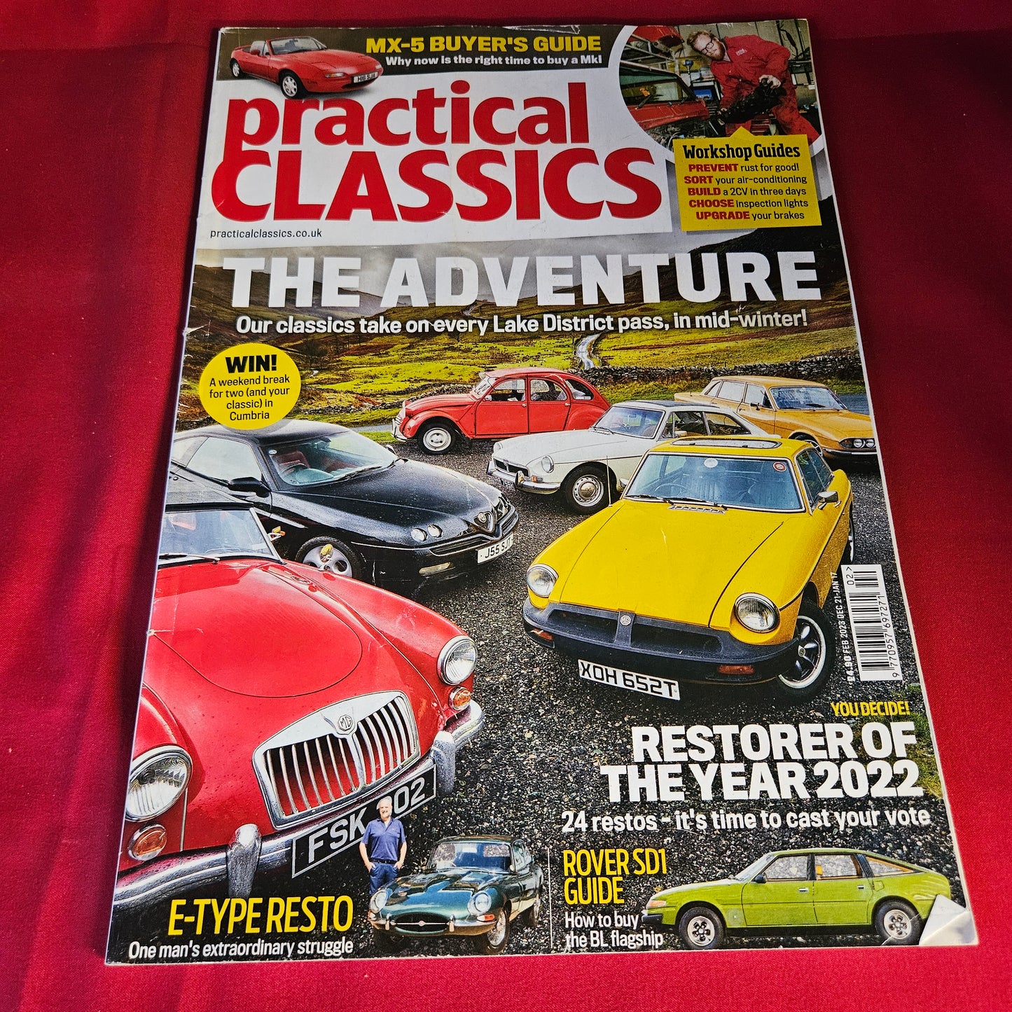 Practical Classics Magazine February 2023 MGB MGA Rover SD1 Jaguar E-Type MX-5 SKU 1483