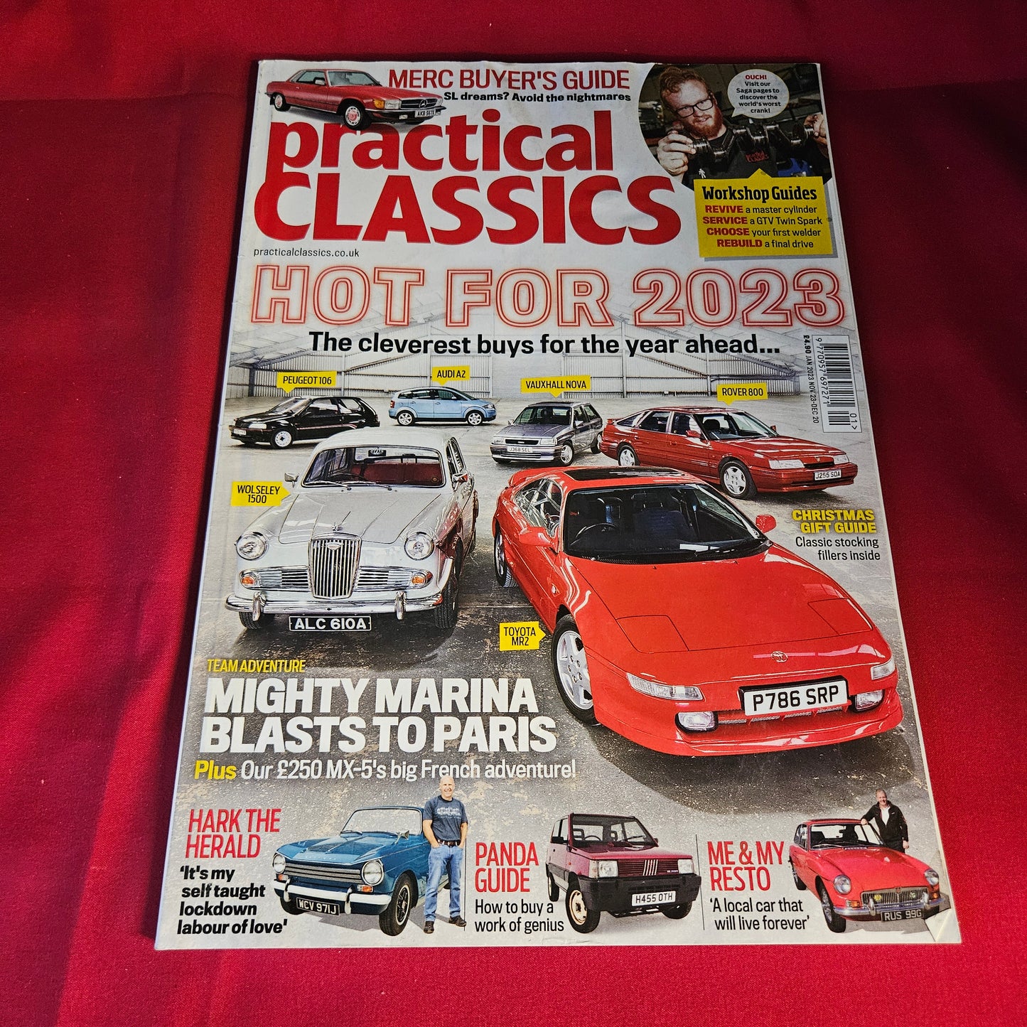 Practical Classics Magazine January 2023 Toyota MR2 Rover 800 Peugeot 106 Audi A2 SKU 1483