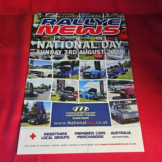 Rallye News Magazine May/June 2025 Ford RS Owners Club National Day Mallory Park SKU 1477