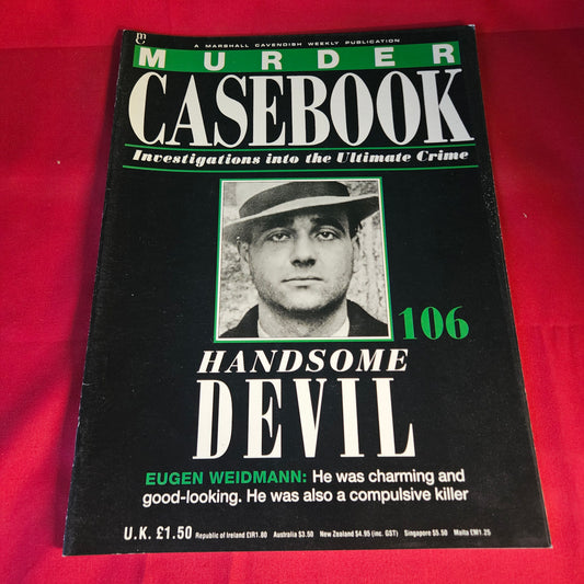 Murder Casebook Magazine Issue 106 Handsome Devil Eugen Weidmann True Crime 1991 SKU 1478