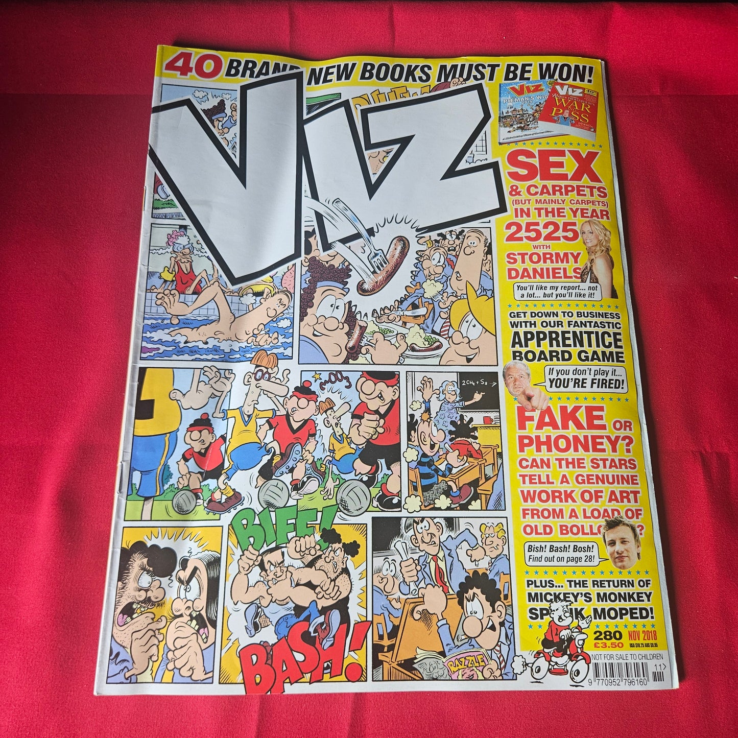 Viz Magazine November 2018 Issue 280 Stormy Daniels Apprentice Board Game SKU 1479
