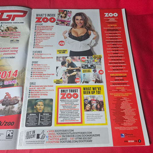 Zoo Magazine 29 March-3 April 2014 POSTER Luisa Zissman Glamour Model Issue SKU 1481