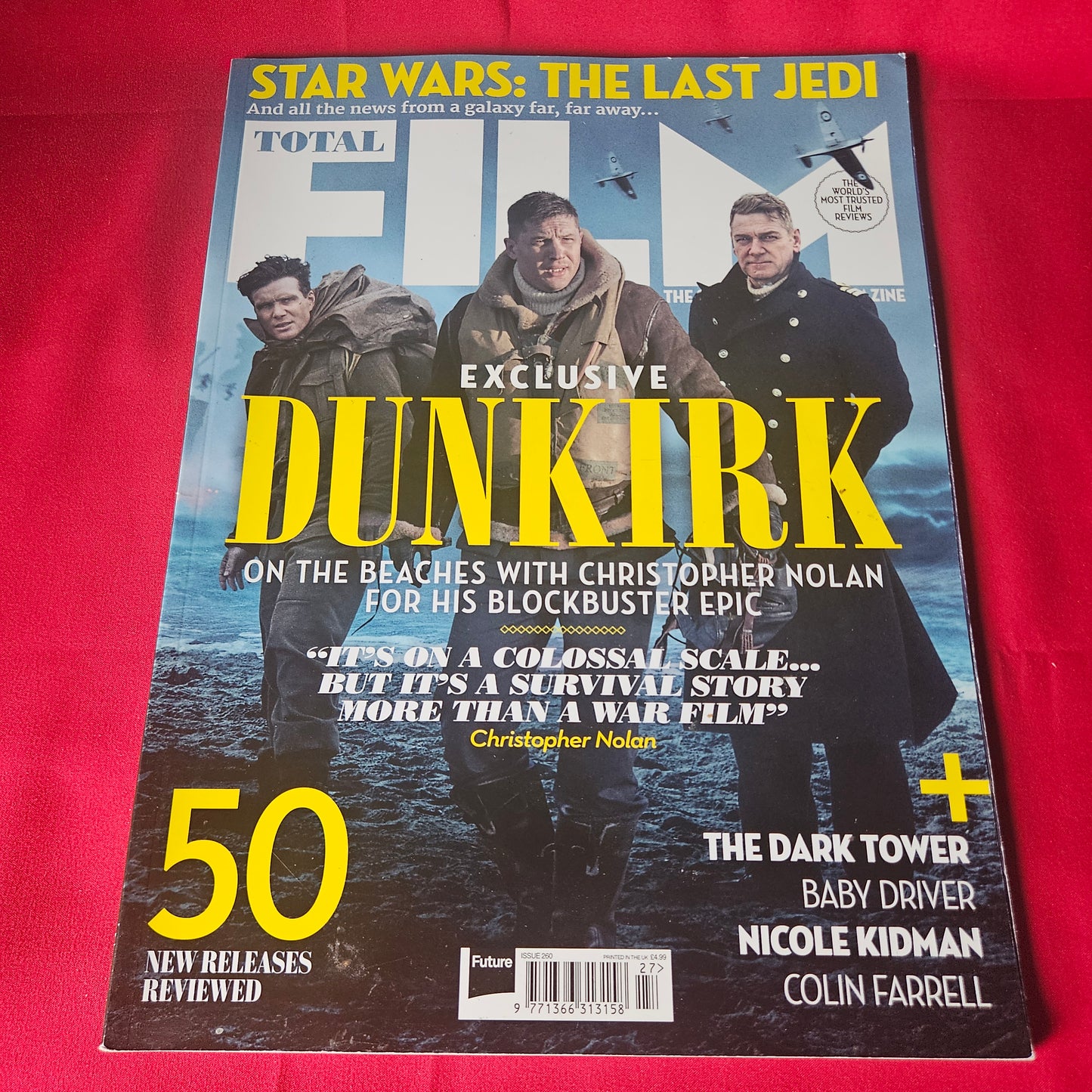 Total Film Magazine July 2017 Issue 260 Dunkirk Christopher Nolan Star Wars Last Jedi SKU 1482