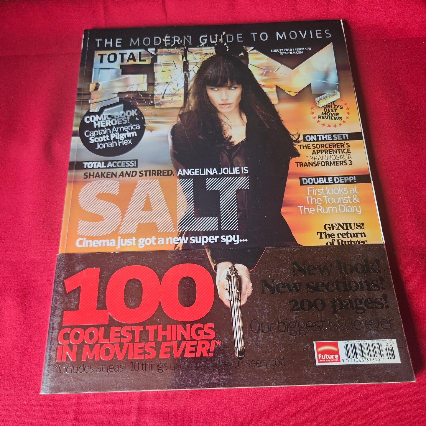 Total Film Magazine August 2010 Issue 170 Angelina Jolie Salt Johnny Depp Movies SKU 1482