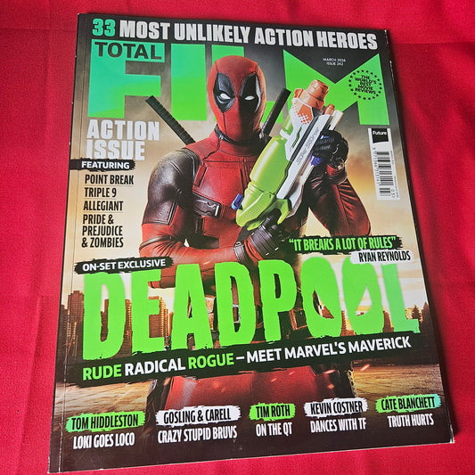 Total Film Magazine March 2016 Deadpool Ryan Reynolds Tom Hiddleston Cate Blanchett SKU 1483