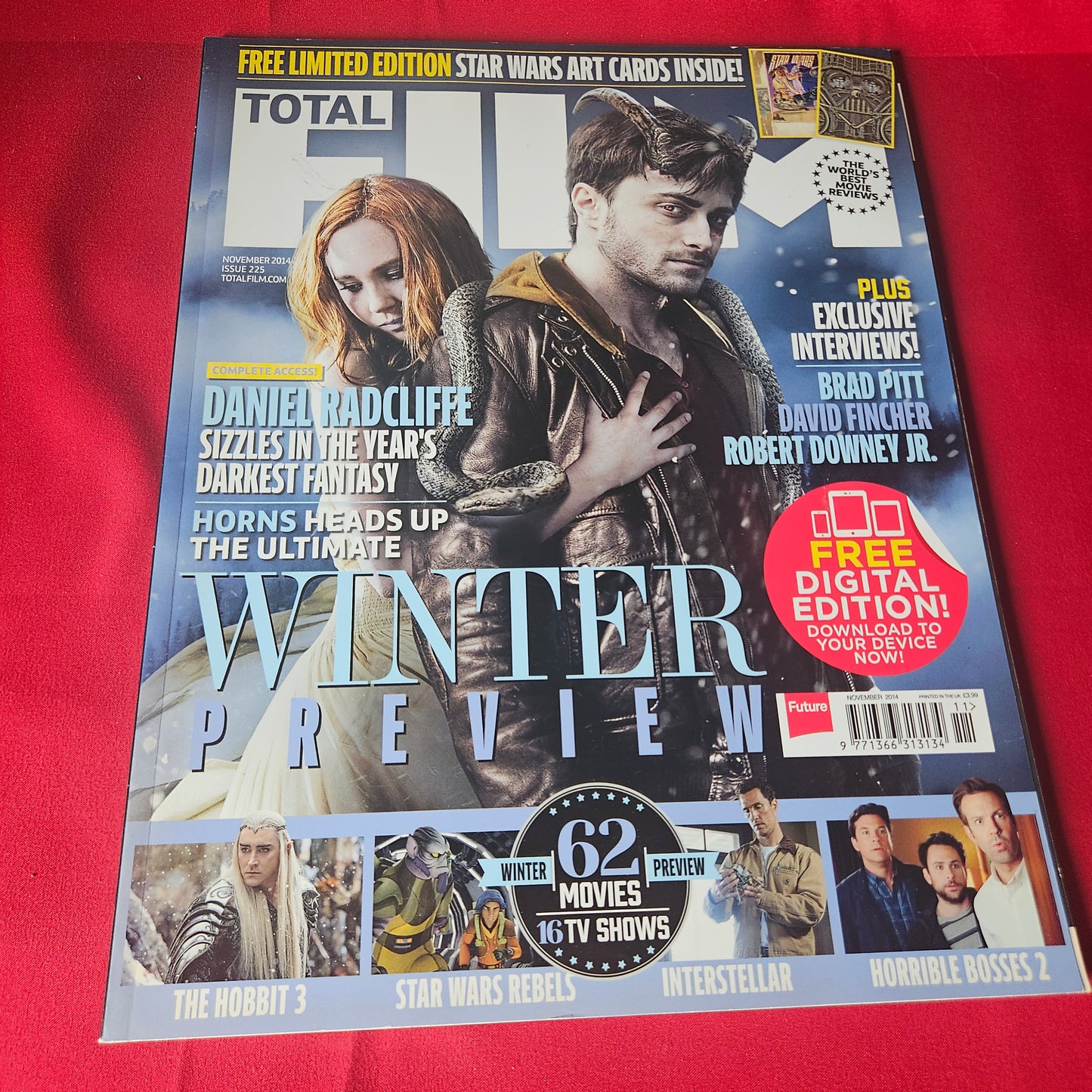 Total Film Magazine November 2014 Daniel Radcliffe Horns Interstellar Hobbit 3 SKU 1483
