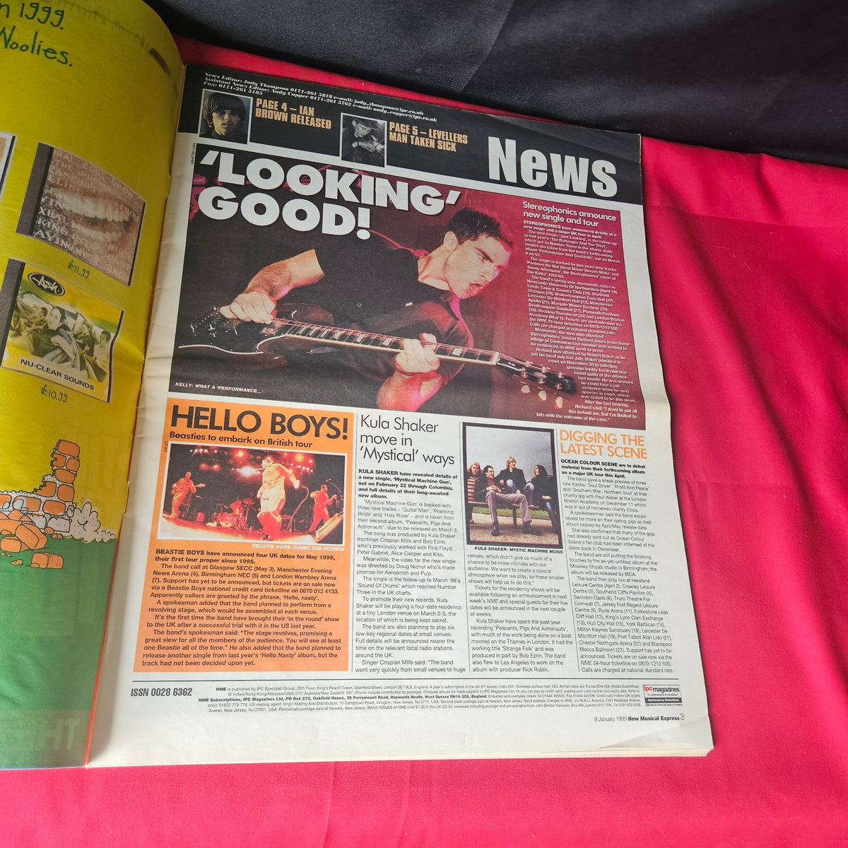 NME Magazine 9 January 1999 Idlewild Stereophonics Beastie Boys Ocean Colour Scene NP001