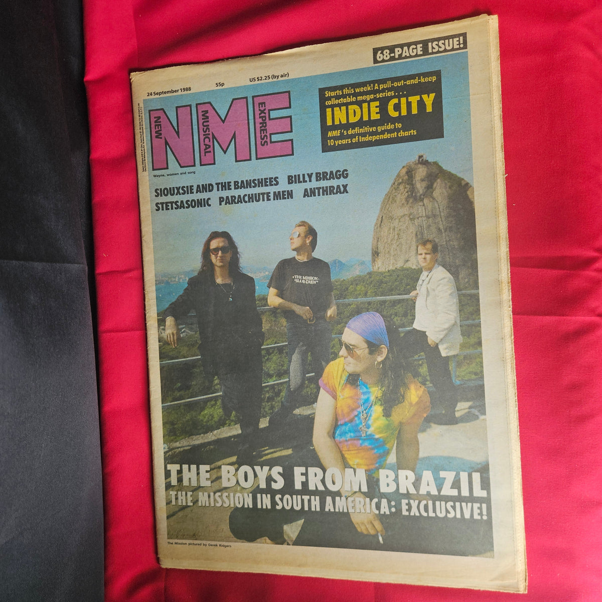 NME Magazine 24 September 1988 The Mission Siouxsie and the Banshees Billy Bragg NP001