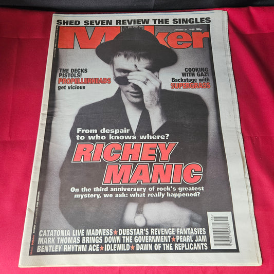 Melody Maker Magazine 31 January 1998 Richey Edwards Manic Street Preachers Supergrass NP003