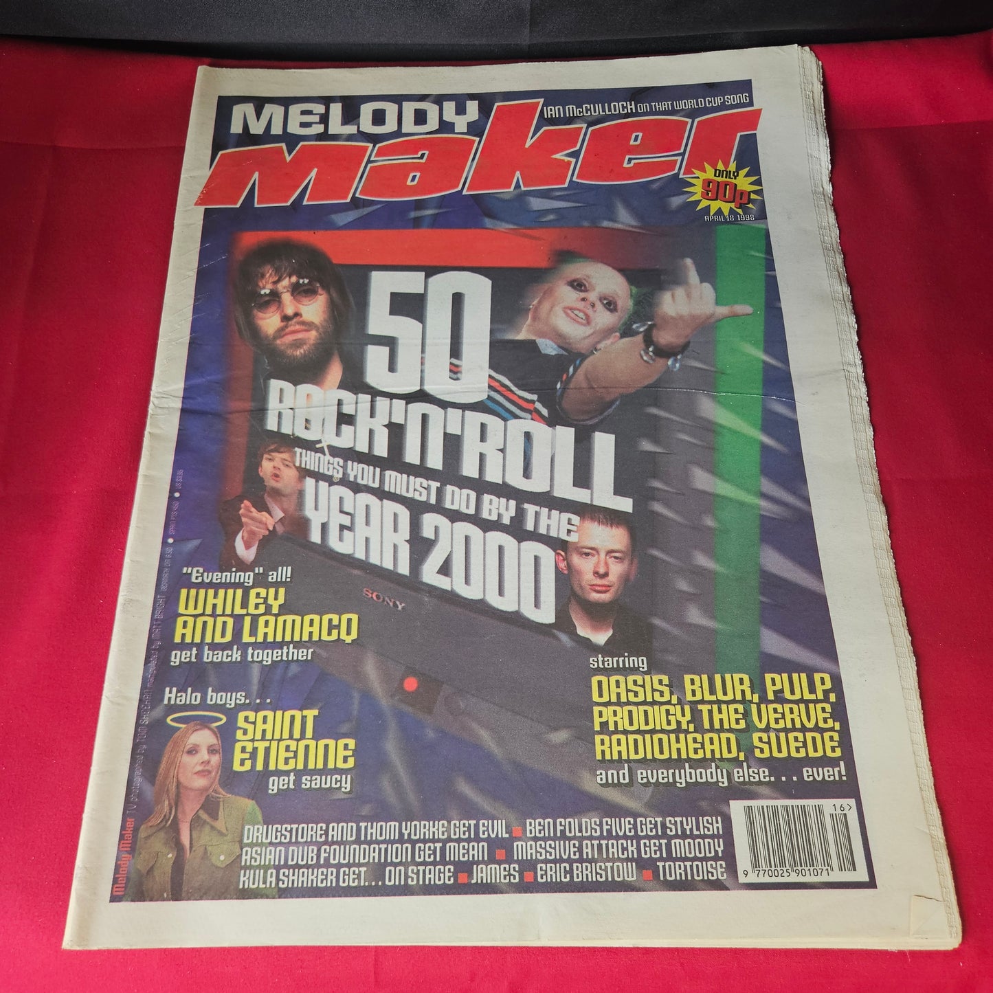 Melody Maker Magazine 18 April 1998 Oasis Blur Pulp Prodigy The Verve Radiohead Suede NP002