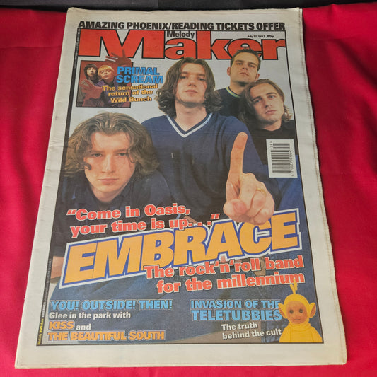Melody Maker Magazine 12 July 1997 Embrace Primal Scream Oasis The Prodigy The Verve NP002