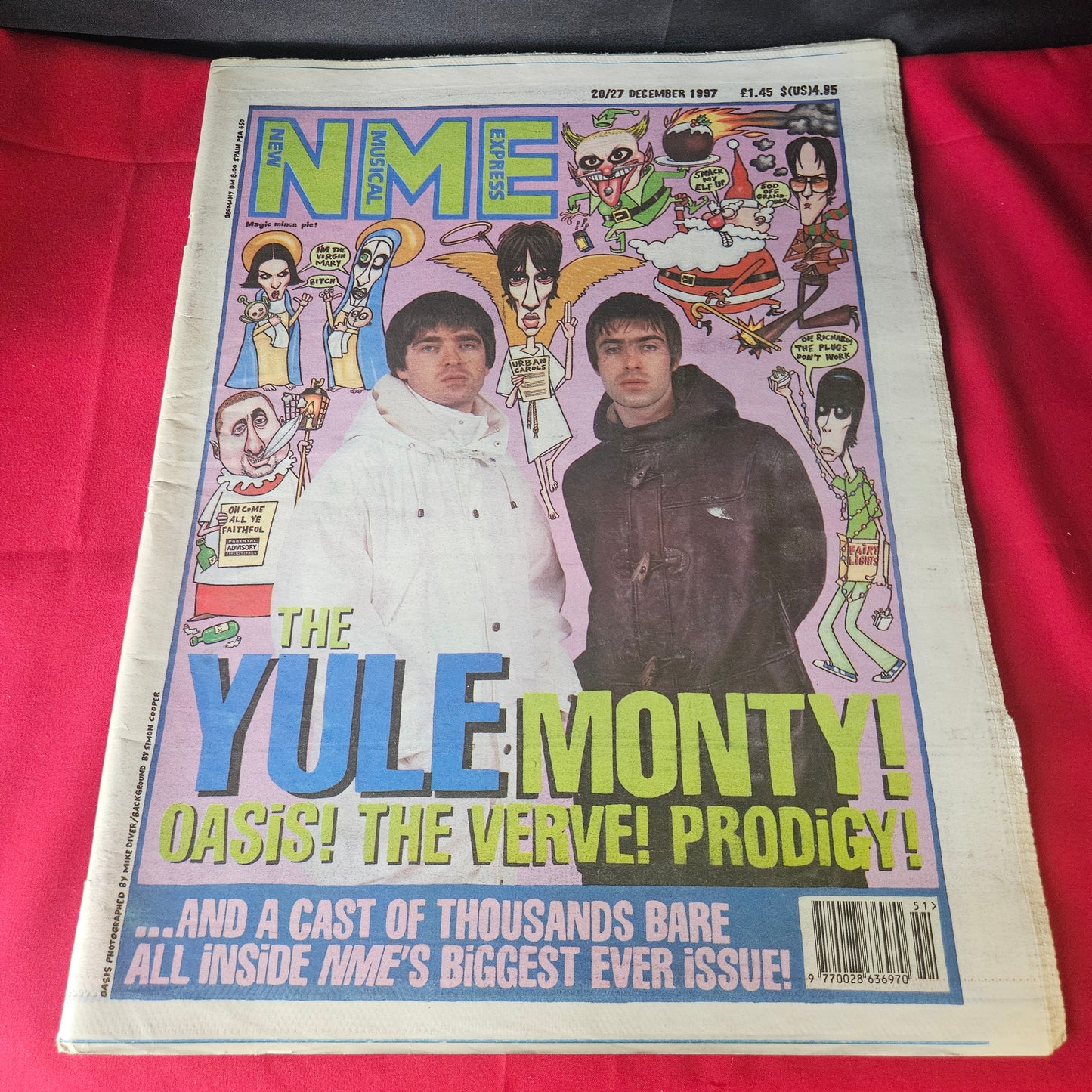 NME Magazine 20/27 December 1997 Oasis Liam Noel Gallagher The Verve Prodigy NP003