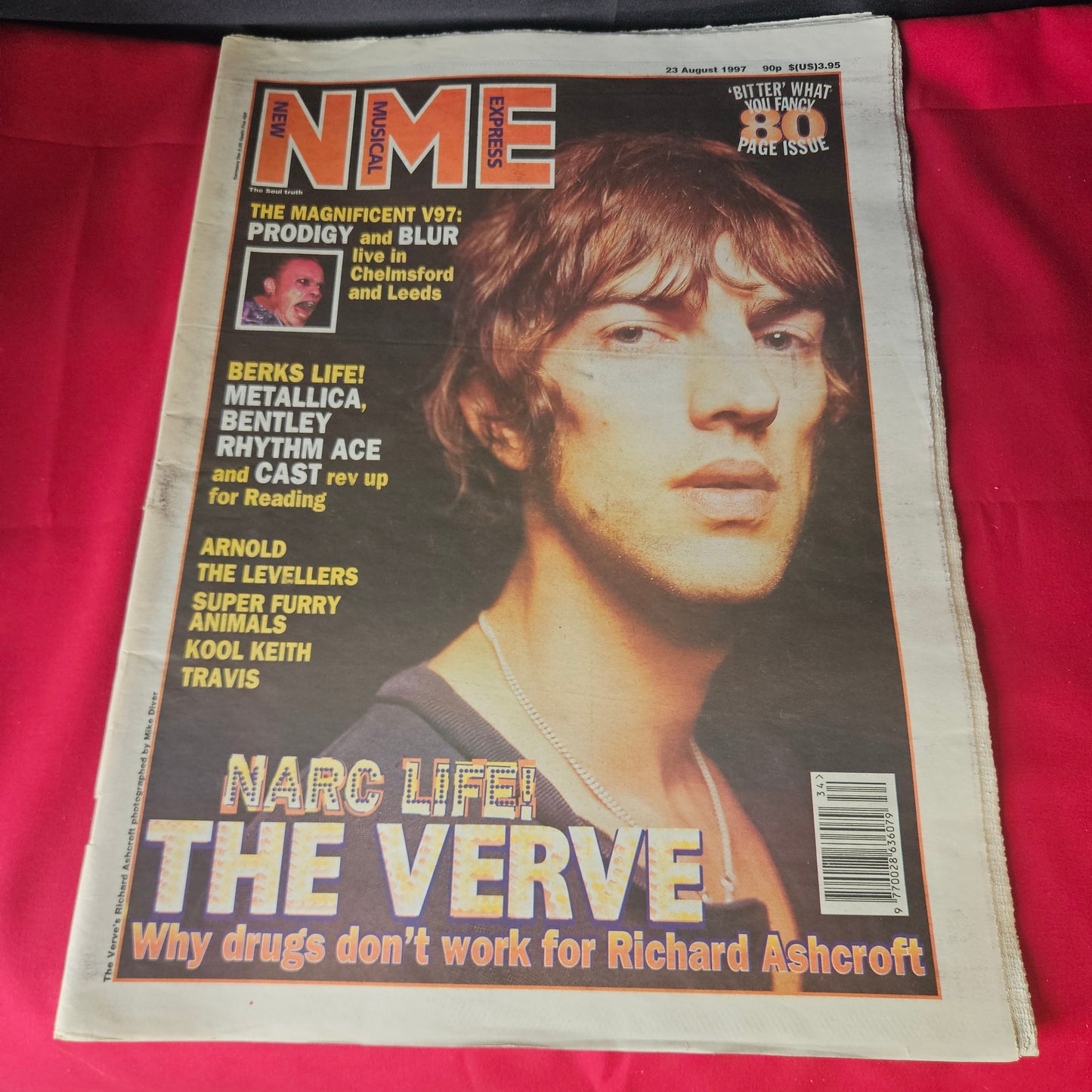 NME Magazine 23 August 1997 Richard Ashcroft The Verve Prodigy Blur Metallica NP003