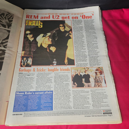 NME Magazine 19 October 1996 Suede Brett Anderson REM U2 PJ Harvey Kula Shaker NP003