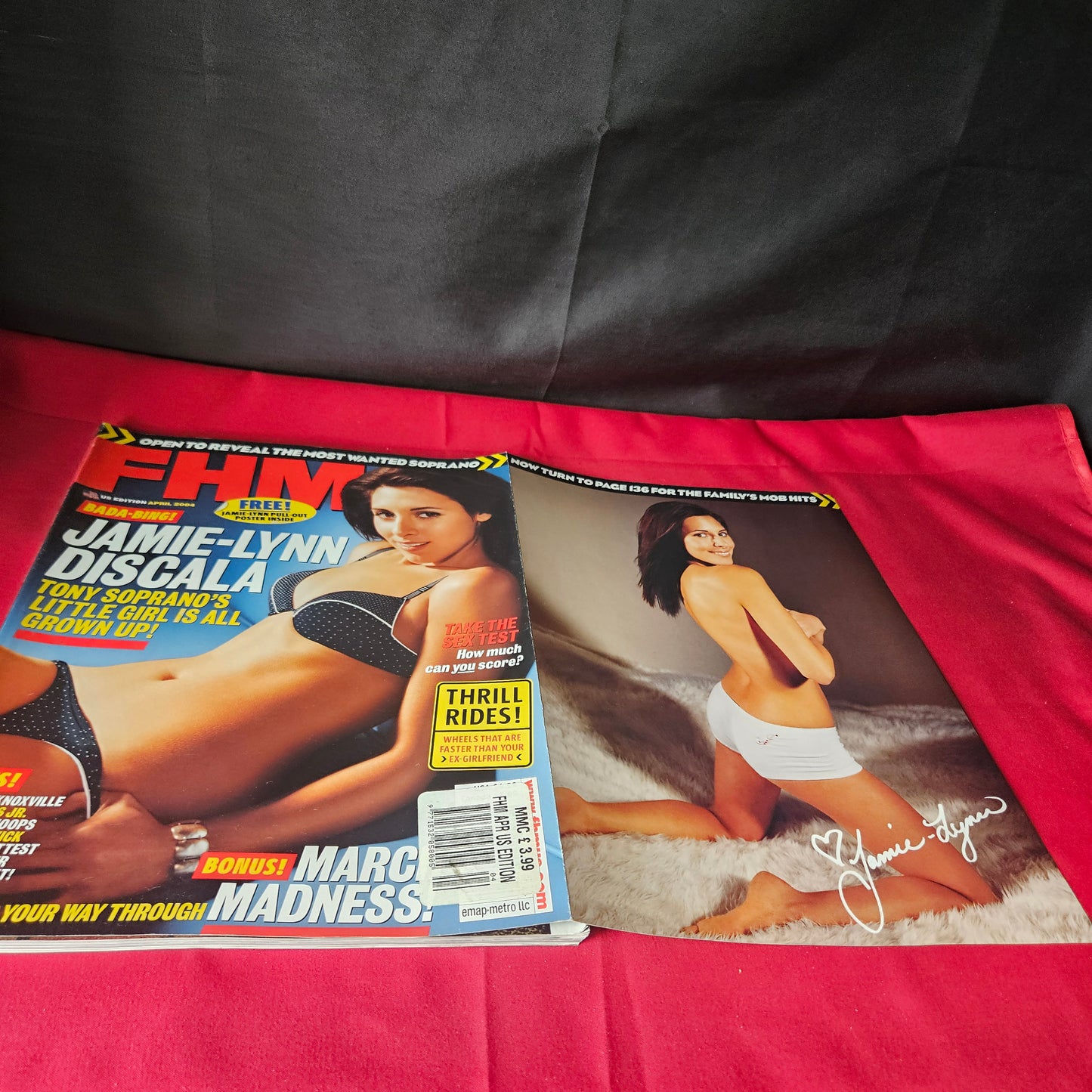FHM US Magazine April 2004 POSTER Jamie-Lynn DiScala Rachel Reynolds The Sopranos SKU 1484