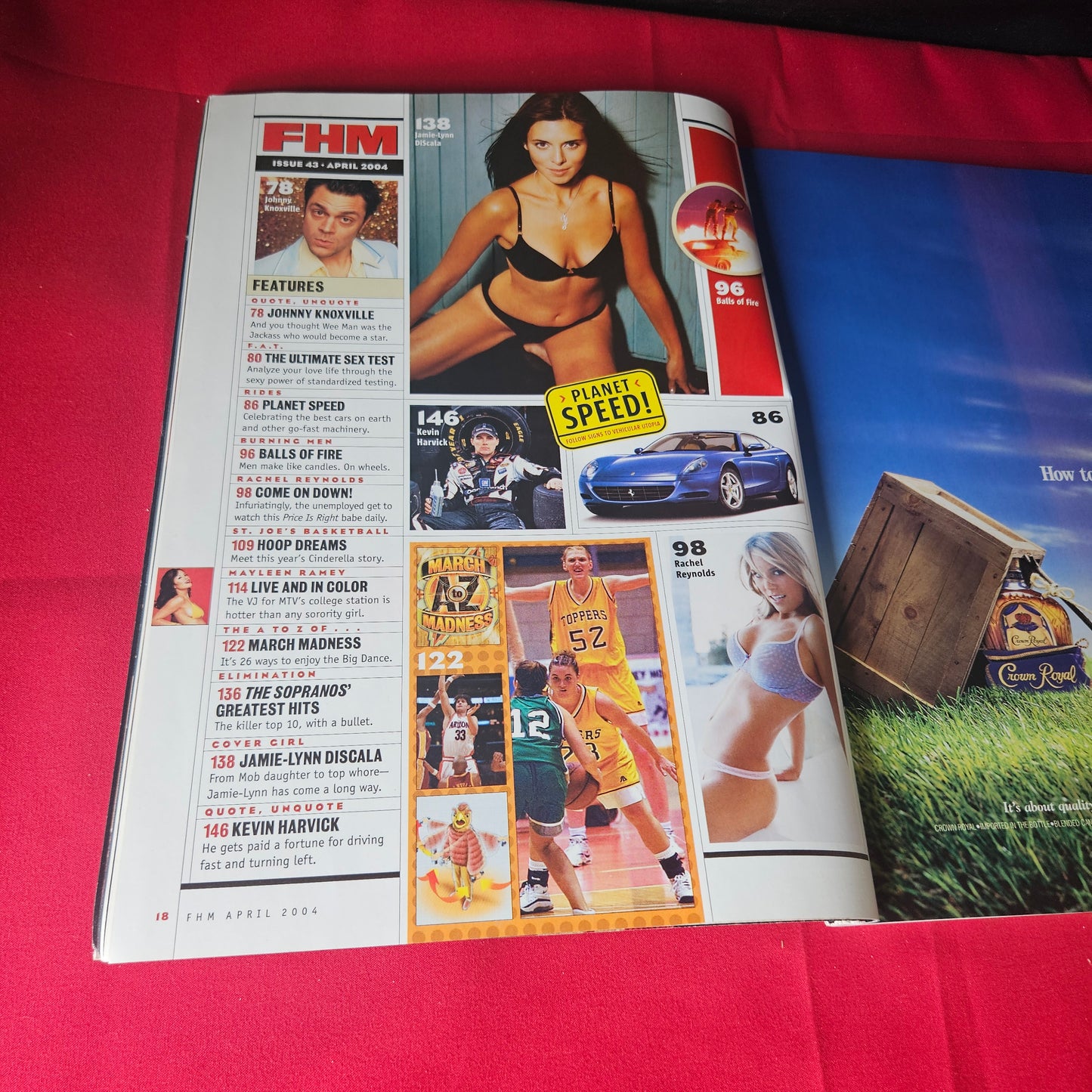 FHM US Magazine April 2004 POSTER Jamie-Lynn DiScala Rachel Reynolds The Sopranos SKU 1484