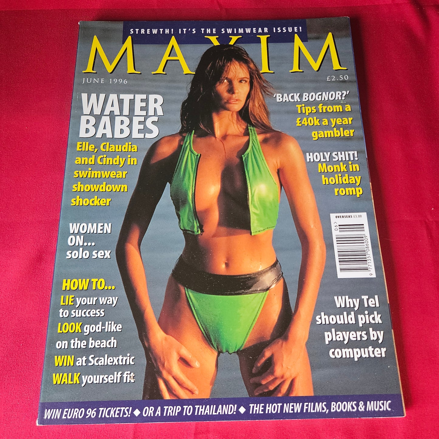 Maxim Magazine June 1996 Elle Macpherson Claudia Schiffer Cindy Crawford SKU 1485
