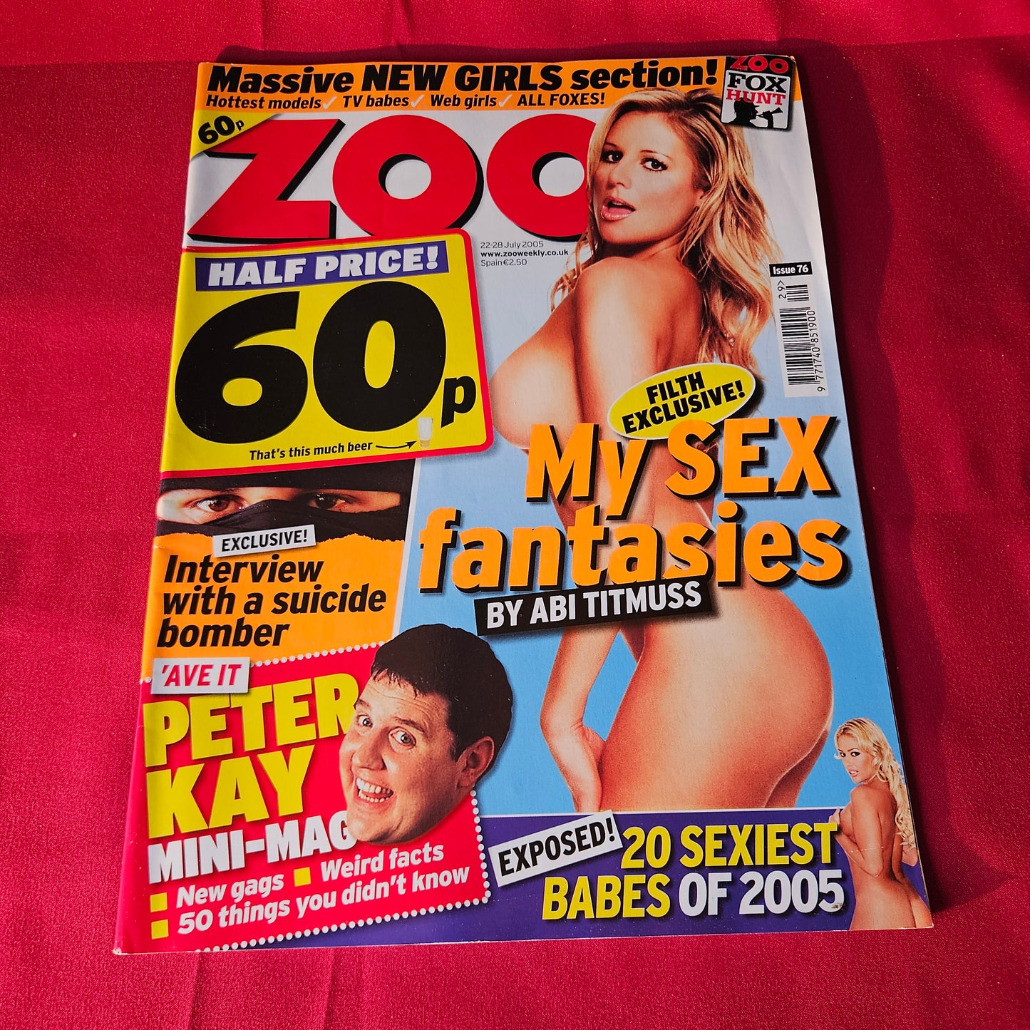 Zoo Magazine 22-28 July 2005 Abi Titmuss Jessica Alba Imogen Bailey SKU 1486