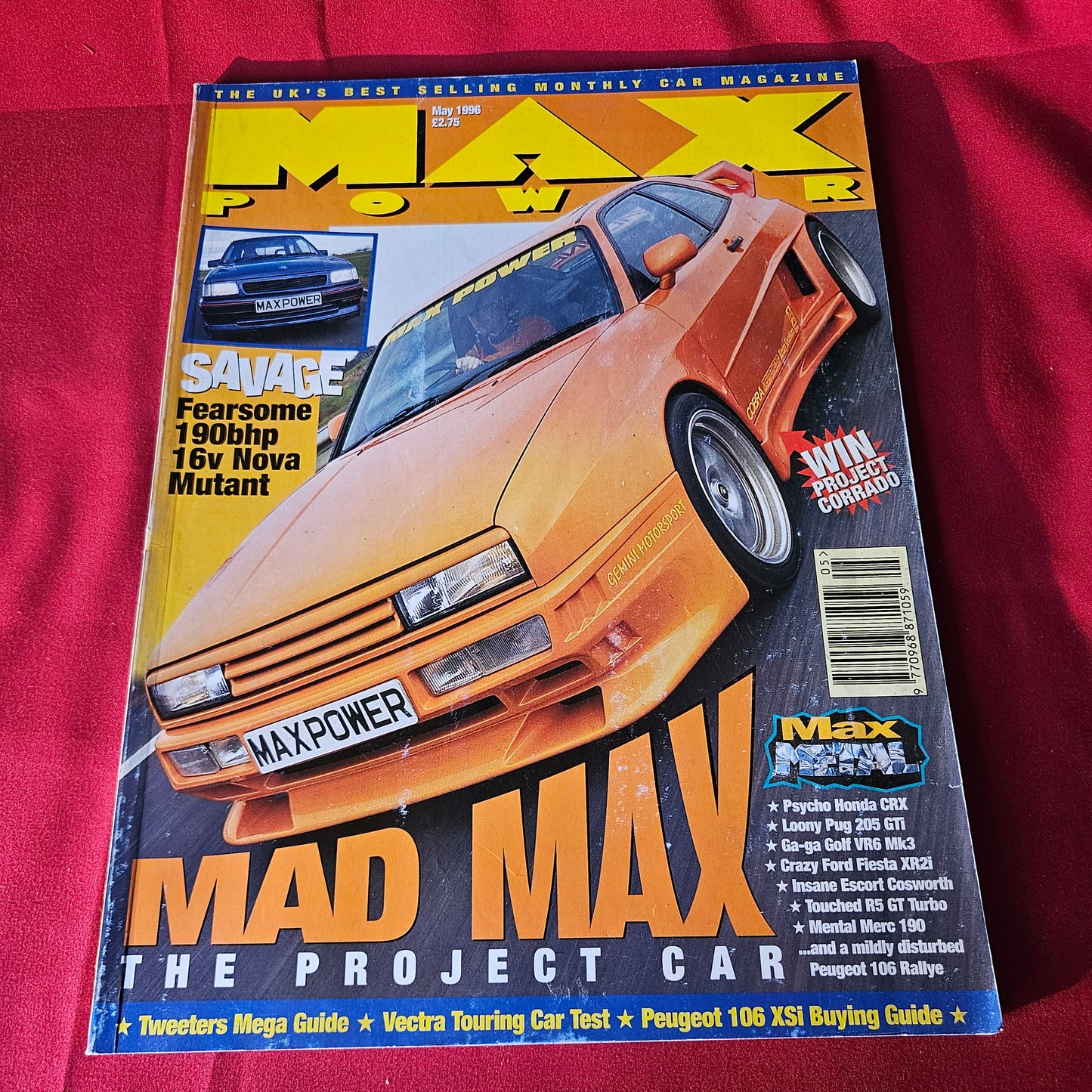 Max Power Magazine May 1996 Project Corrado Nova 16V Escort Cosworth Golf VR6 SKU 1487