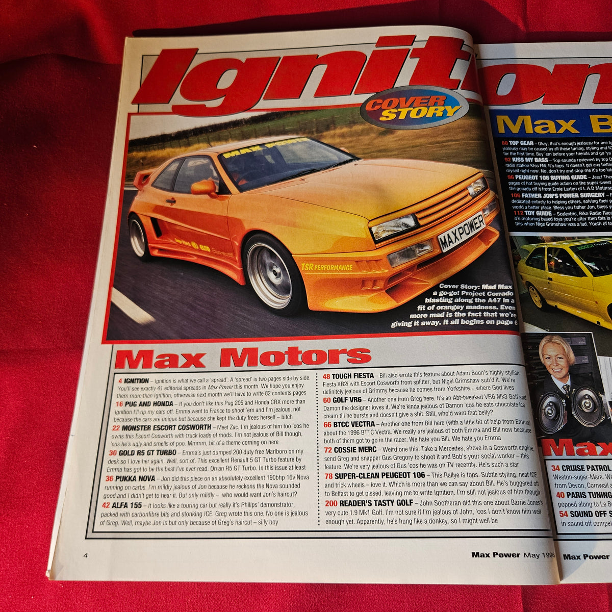Max Power Magazine May 1996 Project Corrado Nova 16V Escort Cosworth Golf VR6 SKU 1487