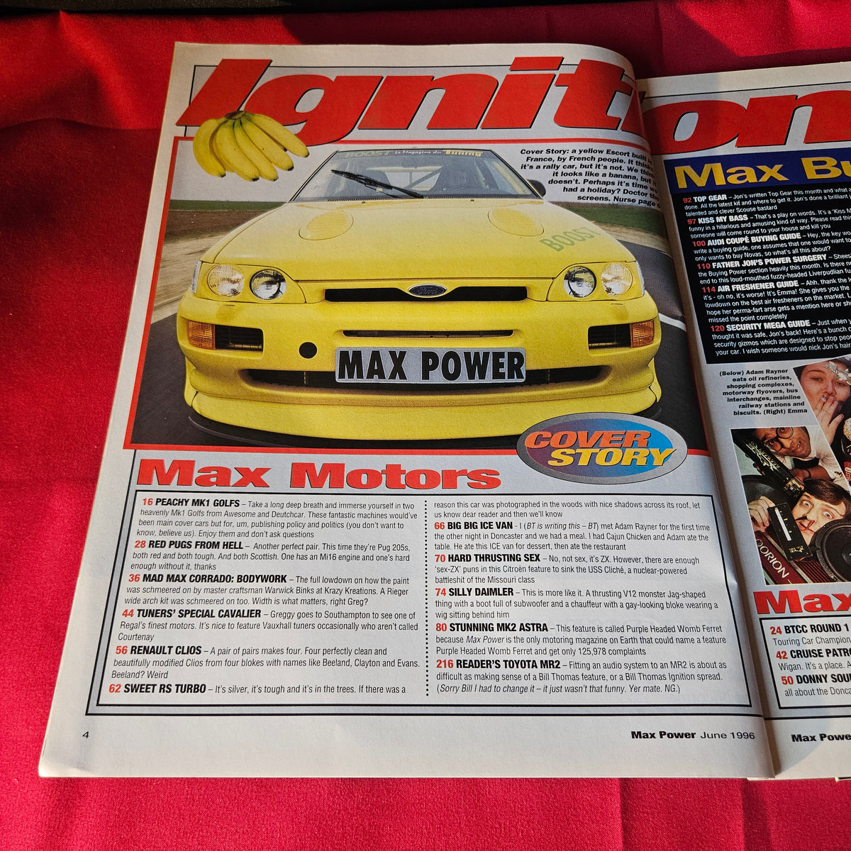 Max Power Magazine June 1996 Ford Escort Cosworth Golf VR6 Cavalier Corrado SKU 1487